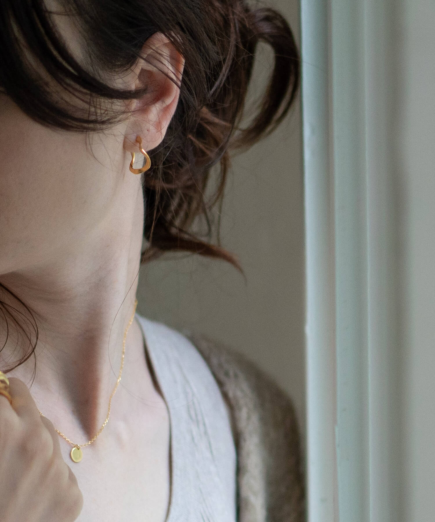 925 Sterling Silver Ripple Drop Earrings | PIELE