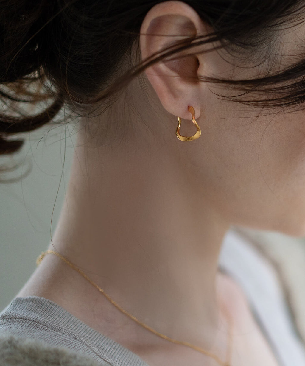 925 Sterling Silver Ripple Drop Earrings | PIELE
