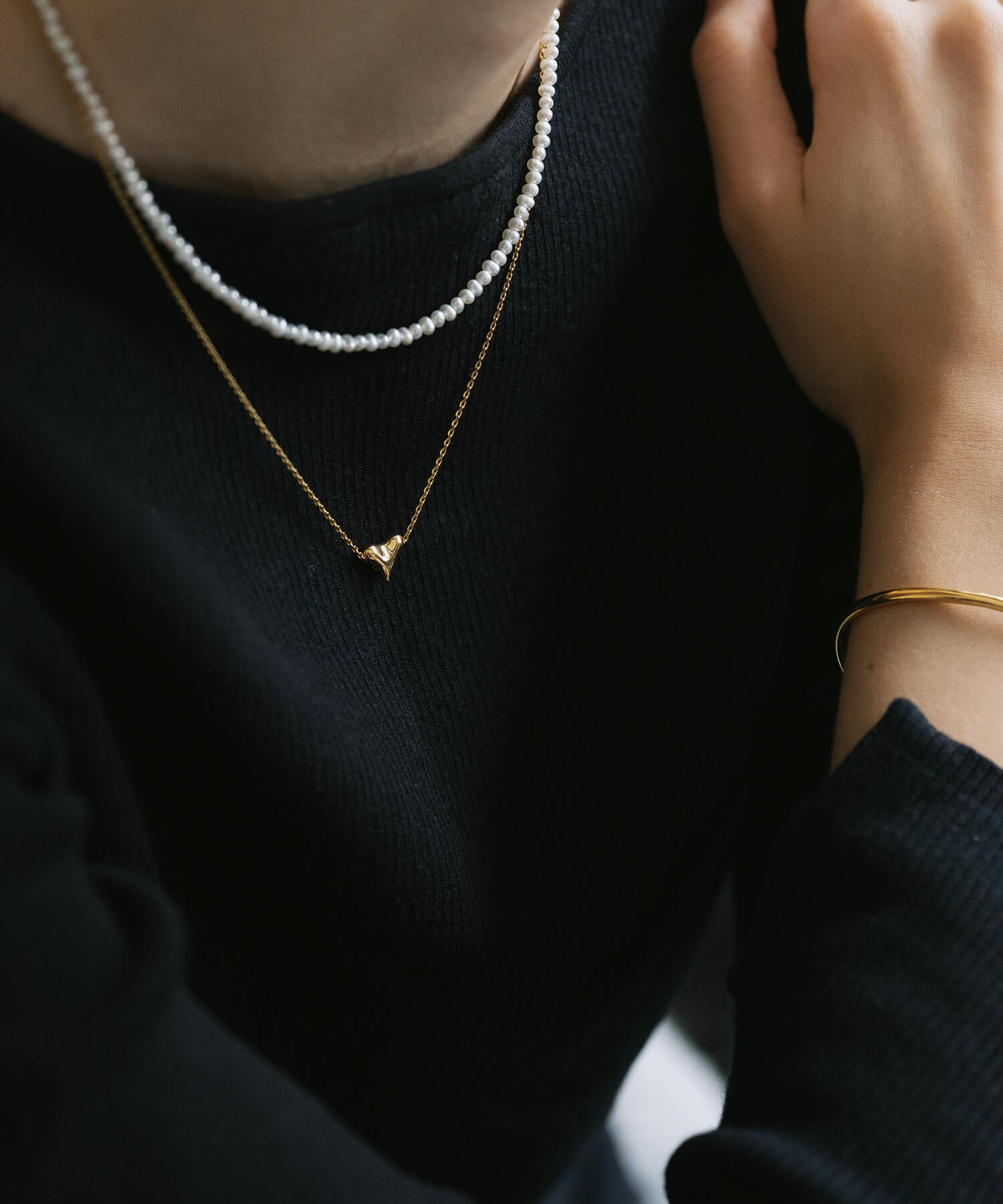 925 Sterling Silver Asymmetric Heart Necklace | PALNE