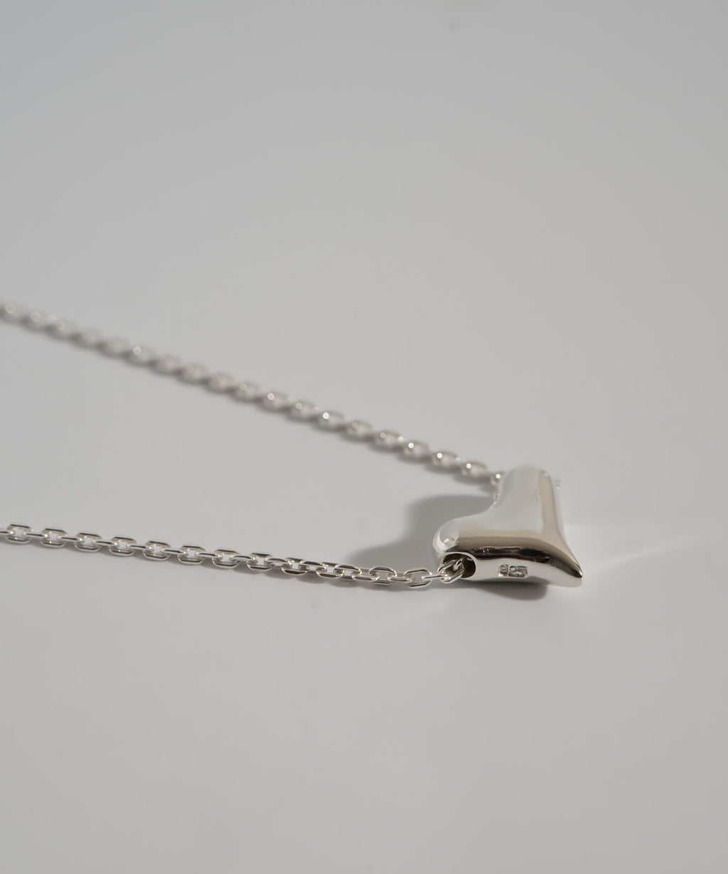 925 Sterling Silver Asymmetric Heart Necklace | PALNE