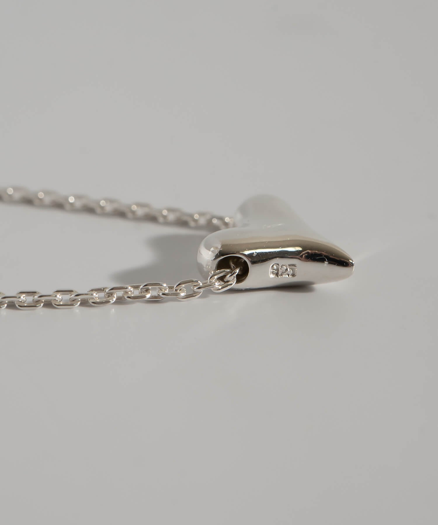 925 Sterling Silver Asymmetric Heart Necklace | PALNE