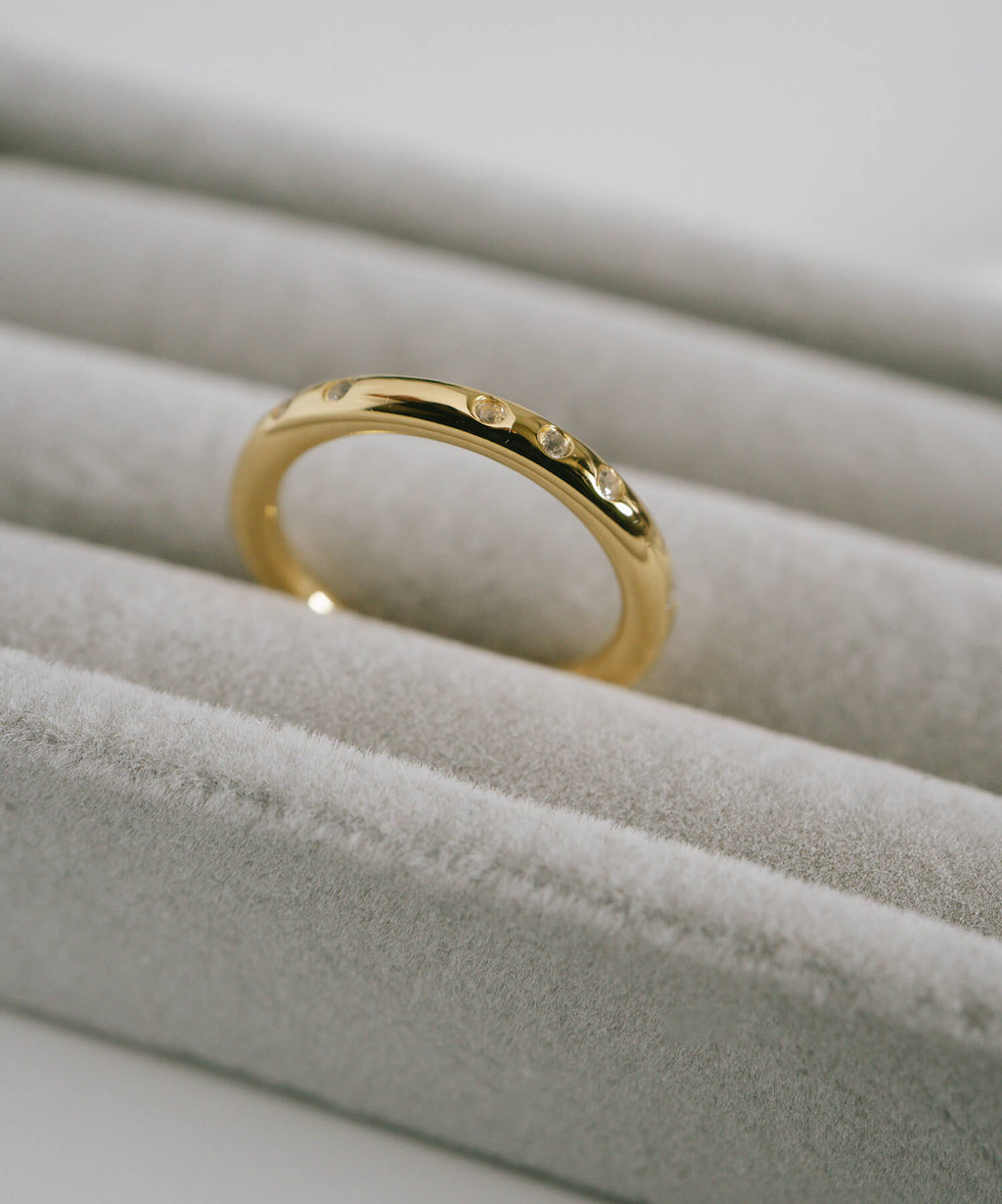 White Topaz Round Ring | PRABAH