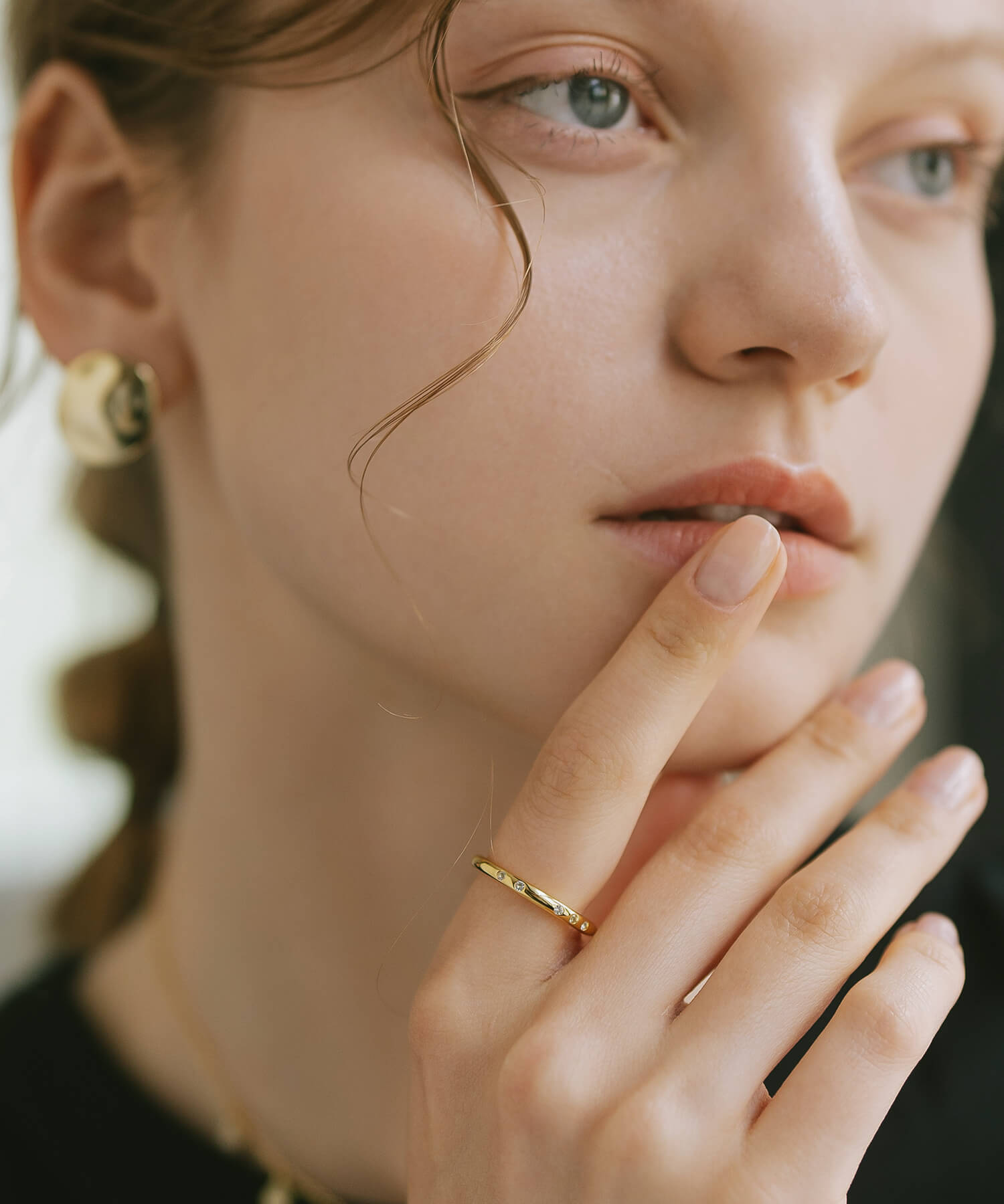 White Topaz Round Ring | PRABAH