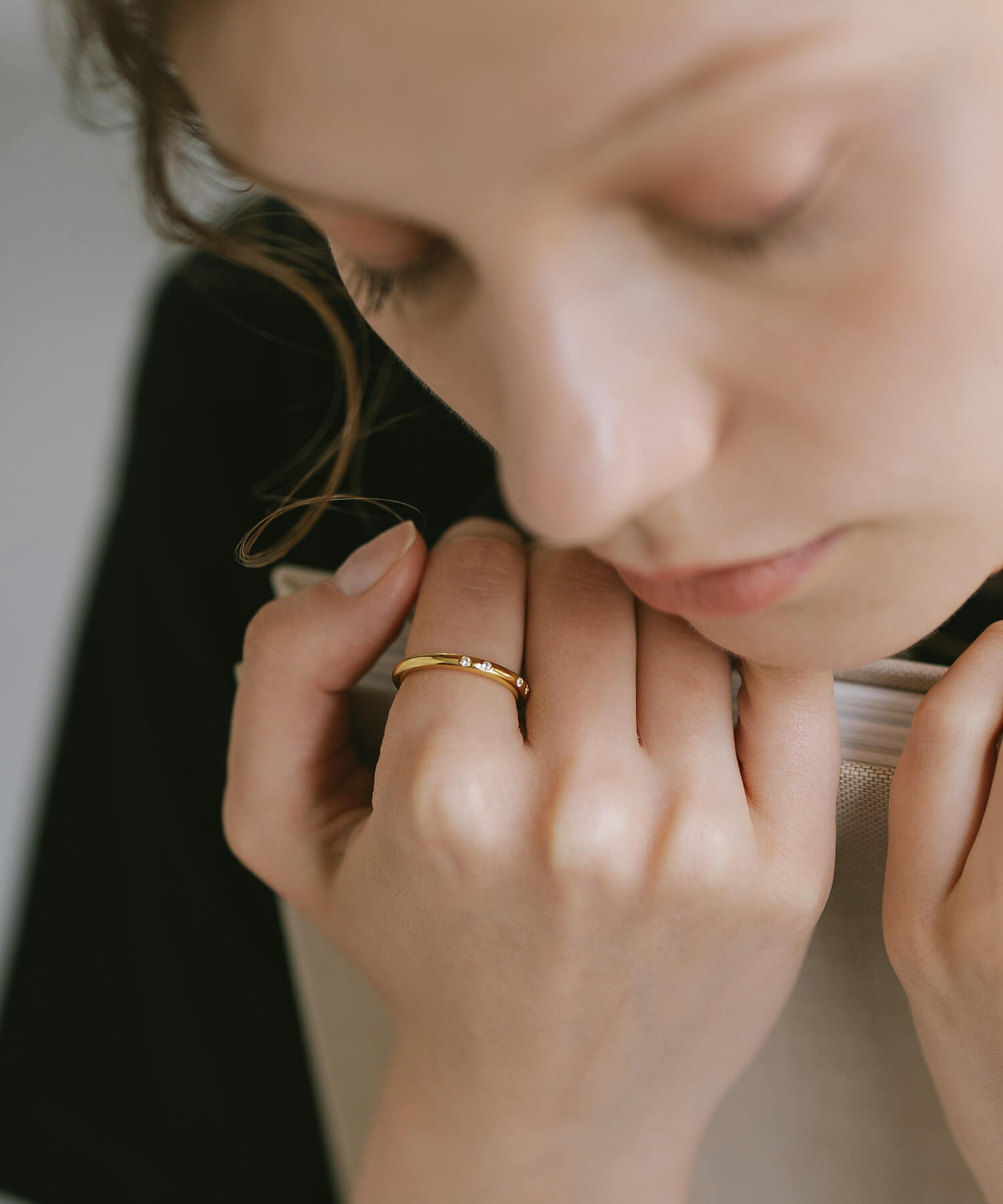 White Topaz Round Ring | PRABAH