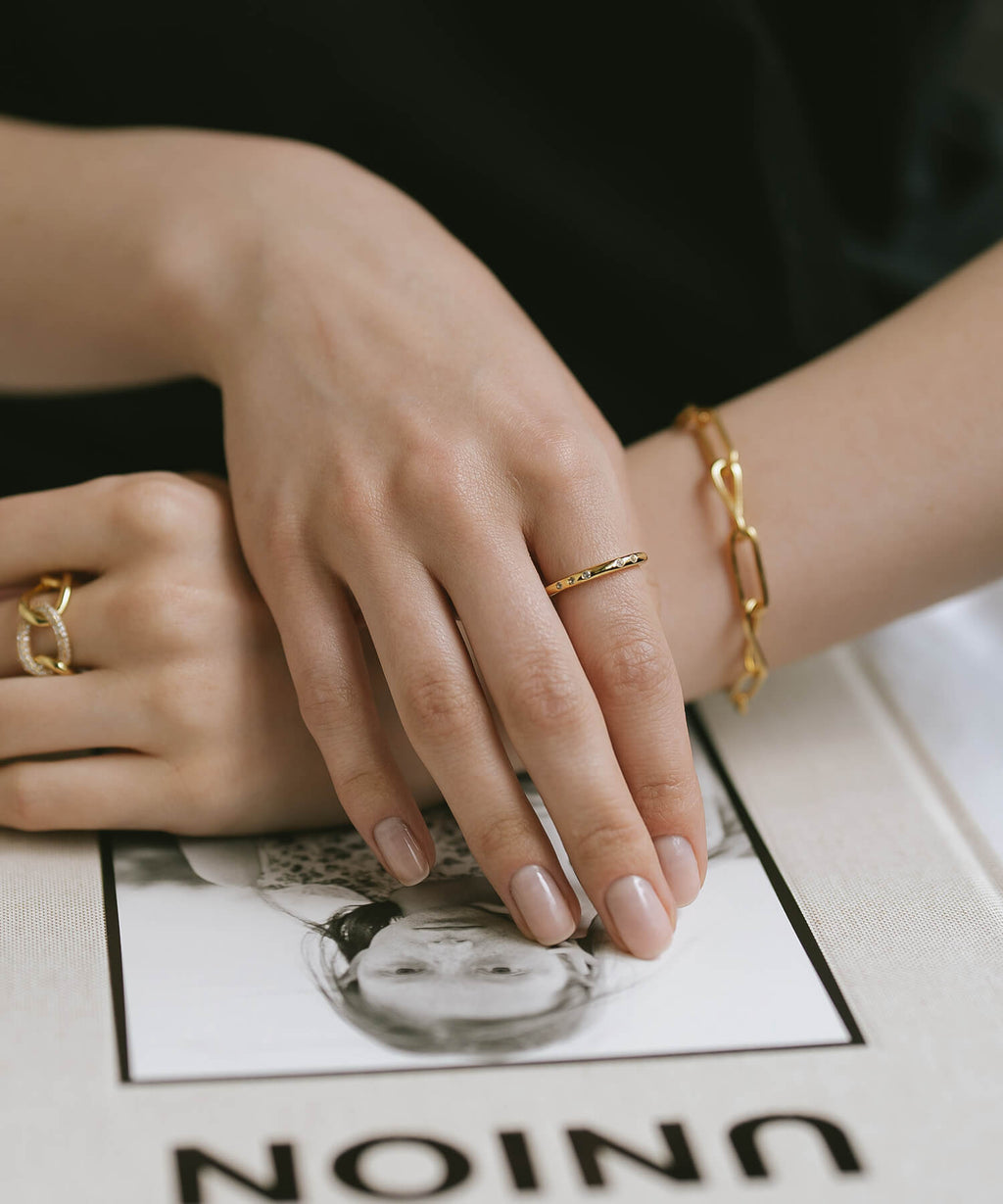 White Topaz Round Ring | PRABAH