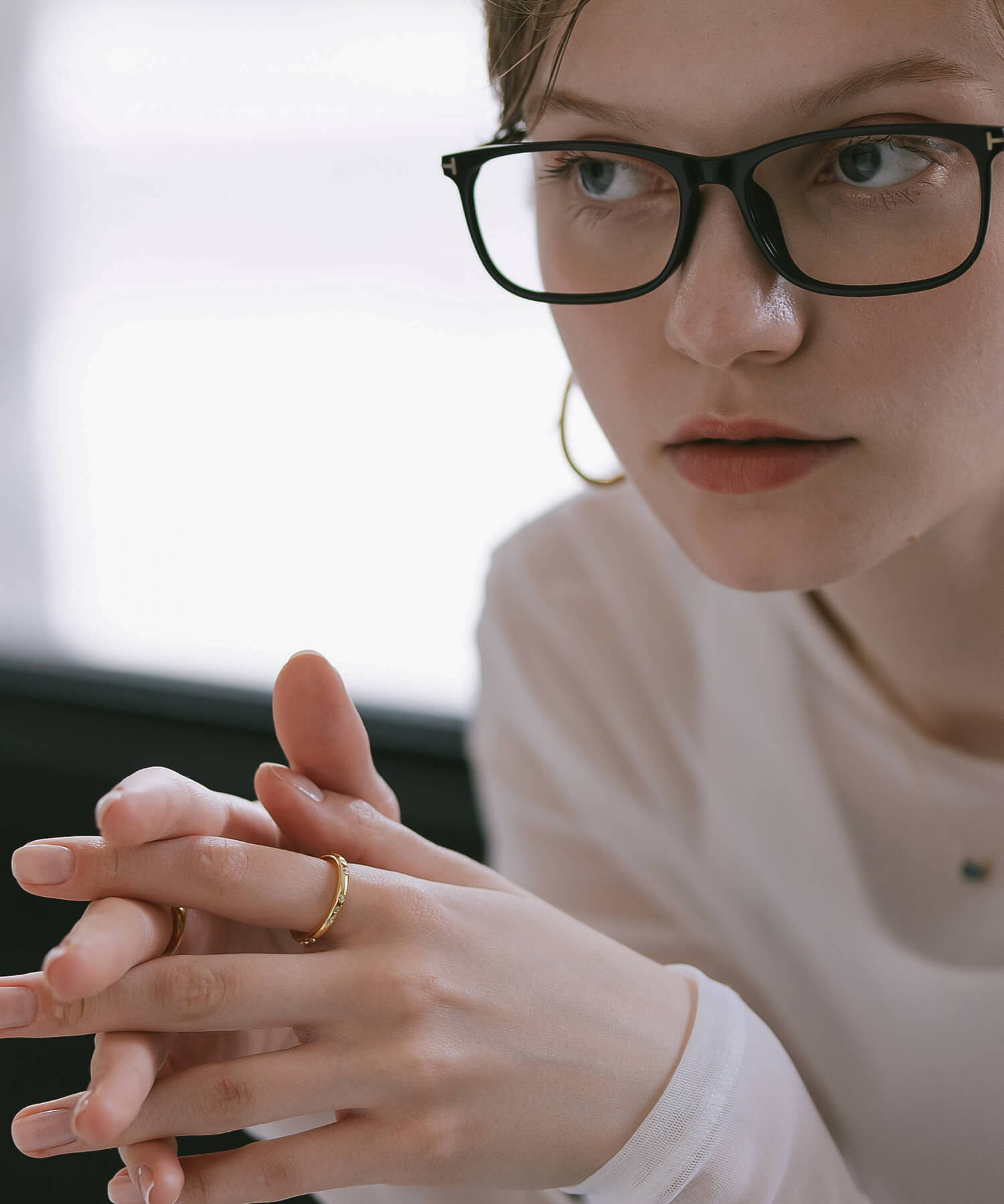 White Topaz Round Ring | PRABAH
