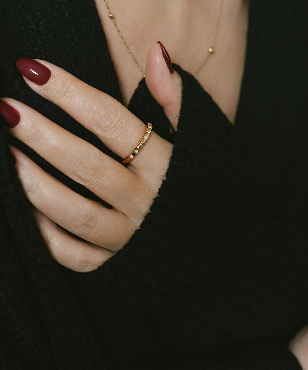White Topaz Round Ring | PRABAH