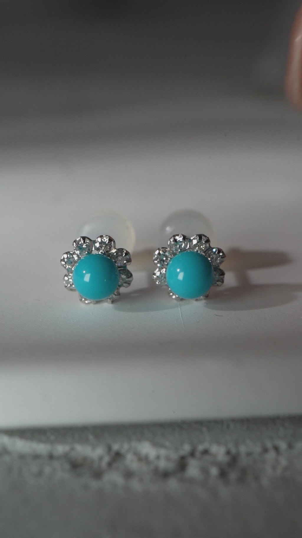Turquoise Floral Orbit Earrings | AZEL