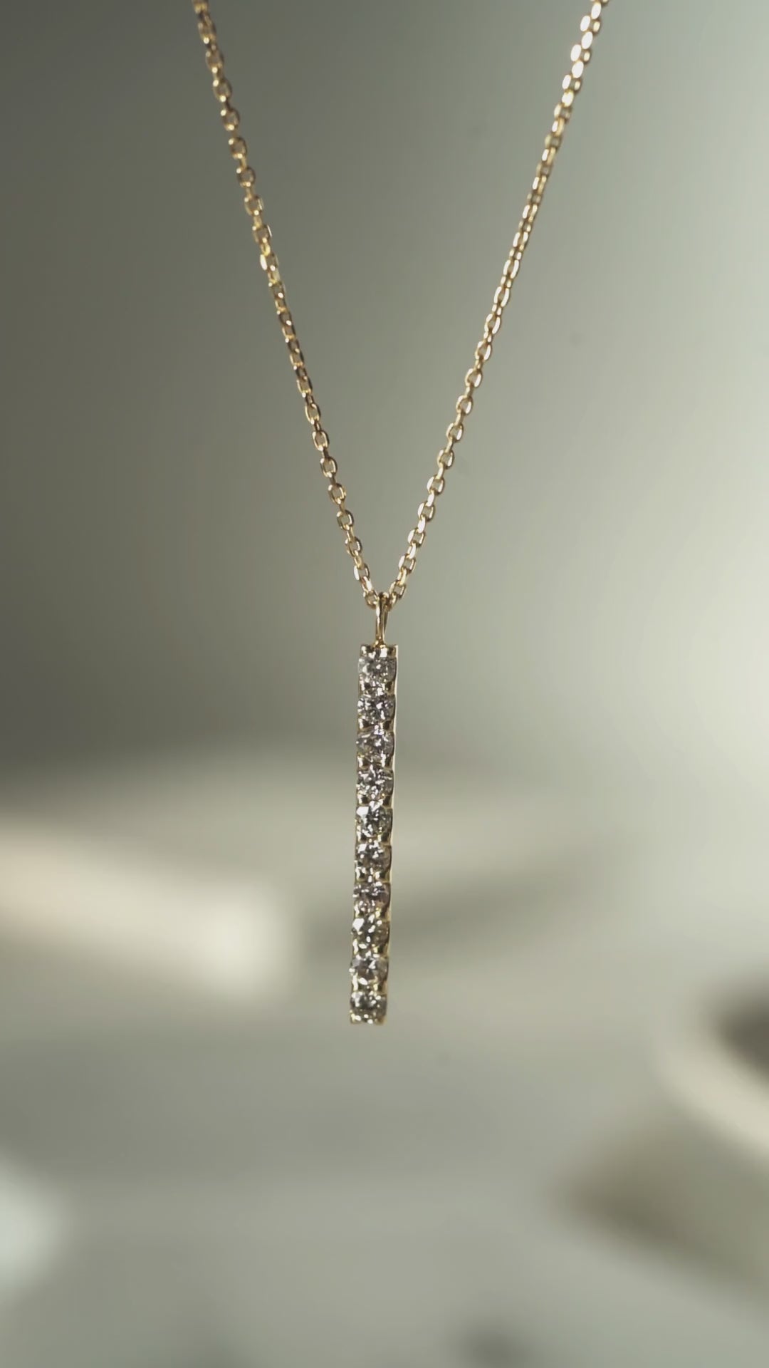 18K Gold Diamond Cascade Necklace | TUPLET LUCERE