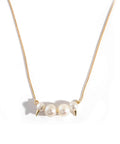 Spike Studs Pearl Necklace | QUATLUNE