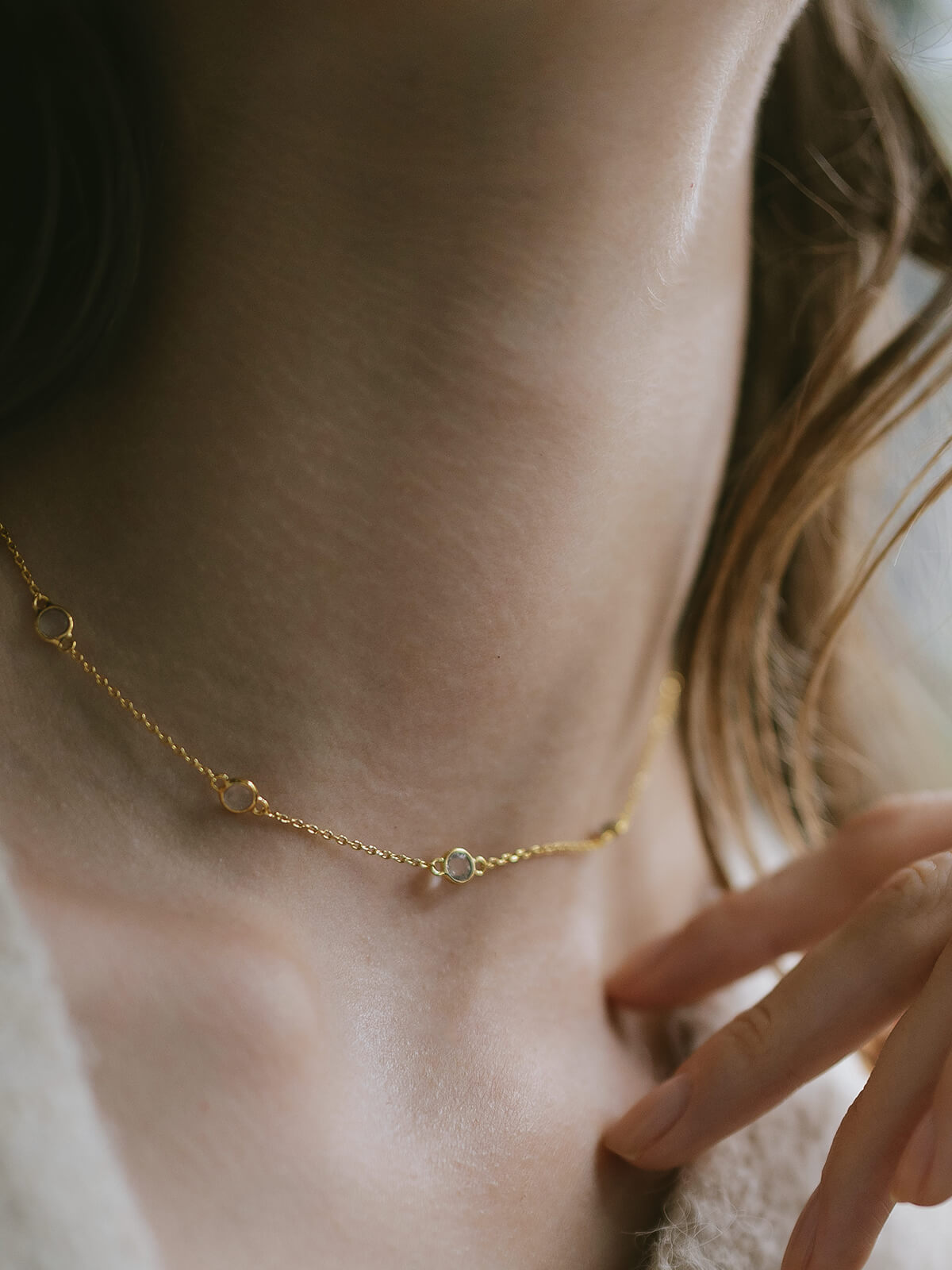 Silver925　Dewline Choker Necklace | QUINELLE