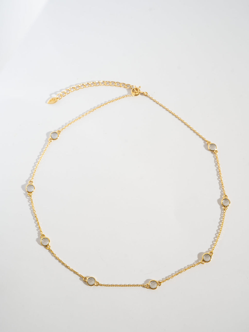 18K Gold Plated Sterling Silver Dewline Choker Necklace | QUINELLE
