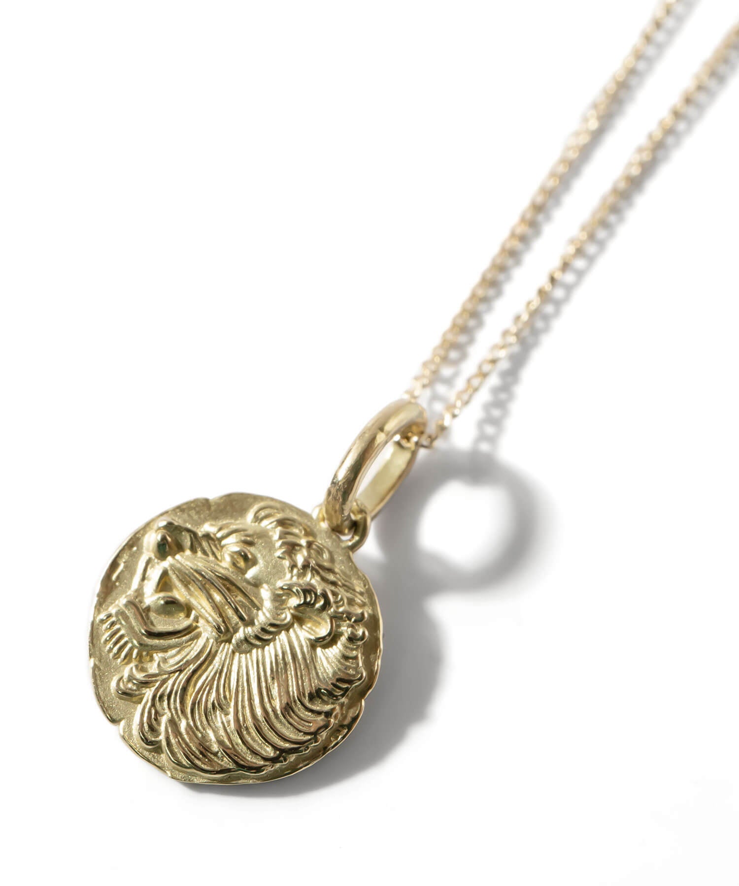 10K Gold Ancient Lion Coin Necklace | RAFOLIO-LEONE