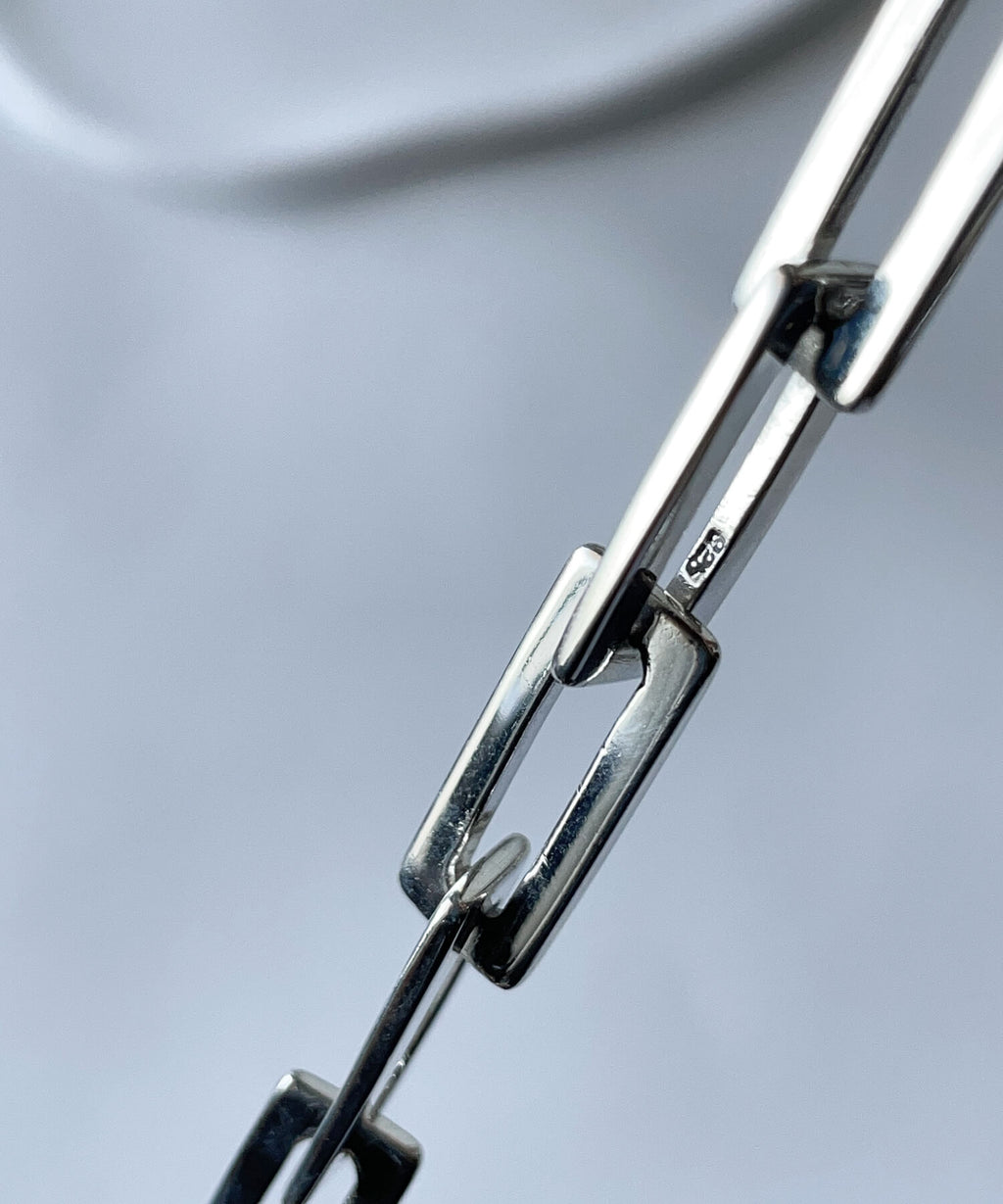 Silver Block Accessory 18K Gold Plated Sterling Silver Block Chain Bracelet | Ops. – Ops. Jewelry