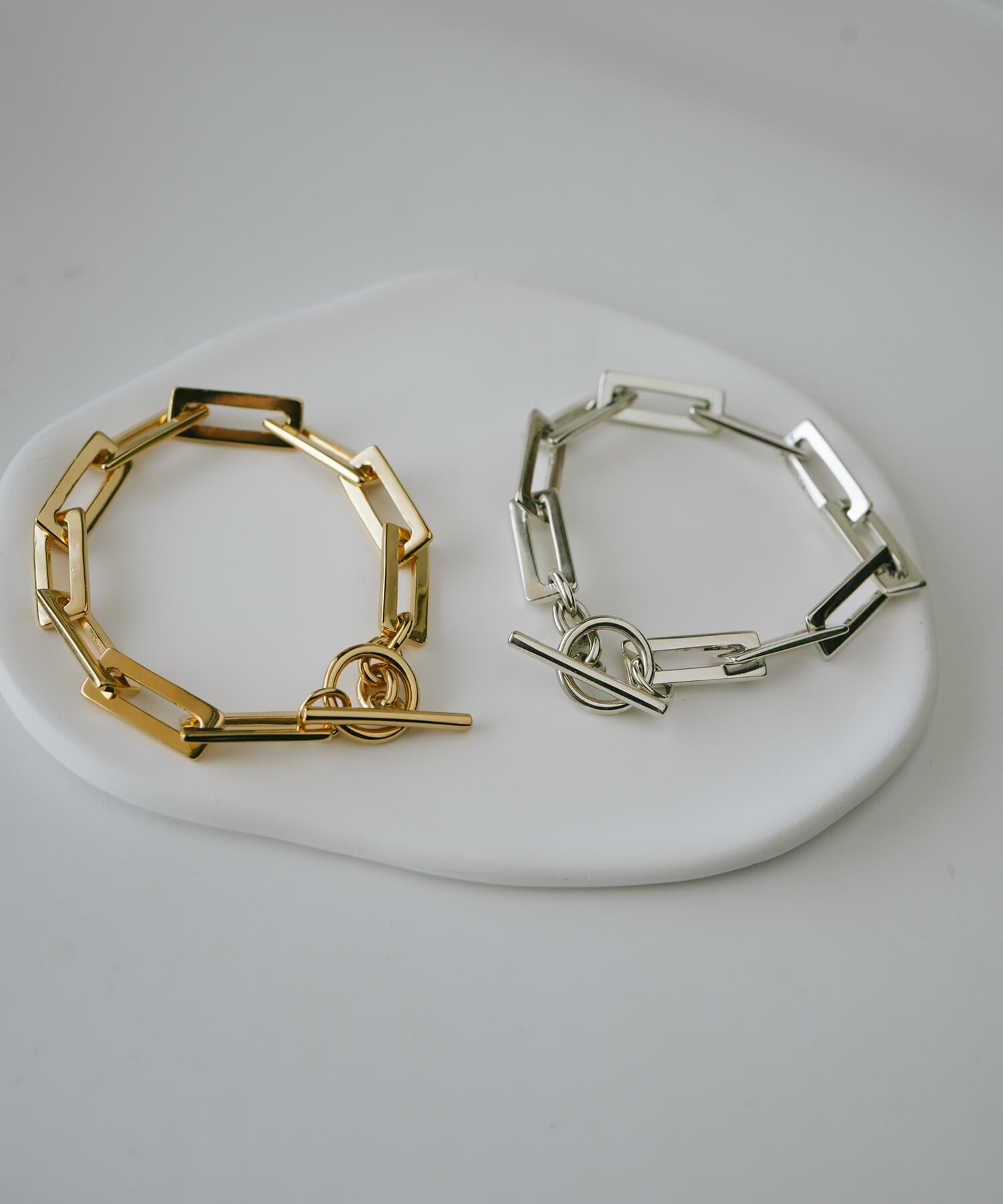 18K Gold Plated Sterling Silver Block Chain Bracelet | RECTANA