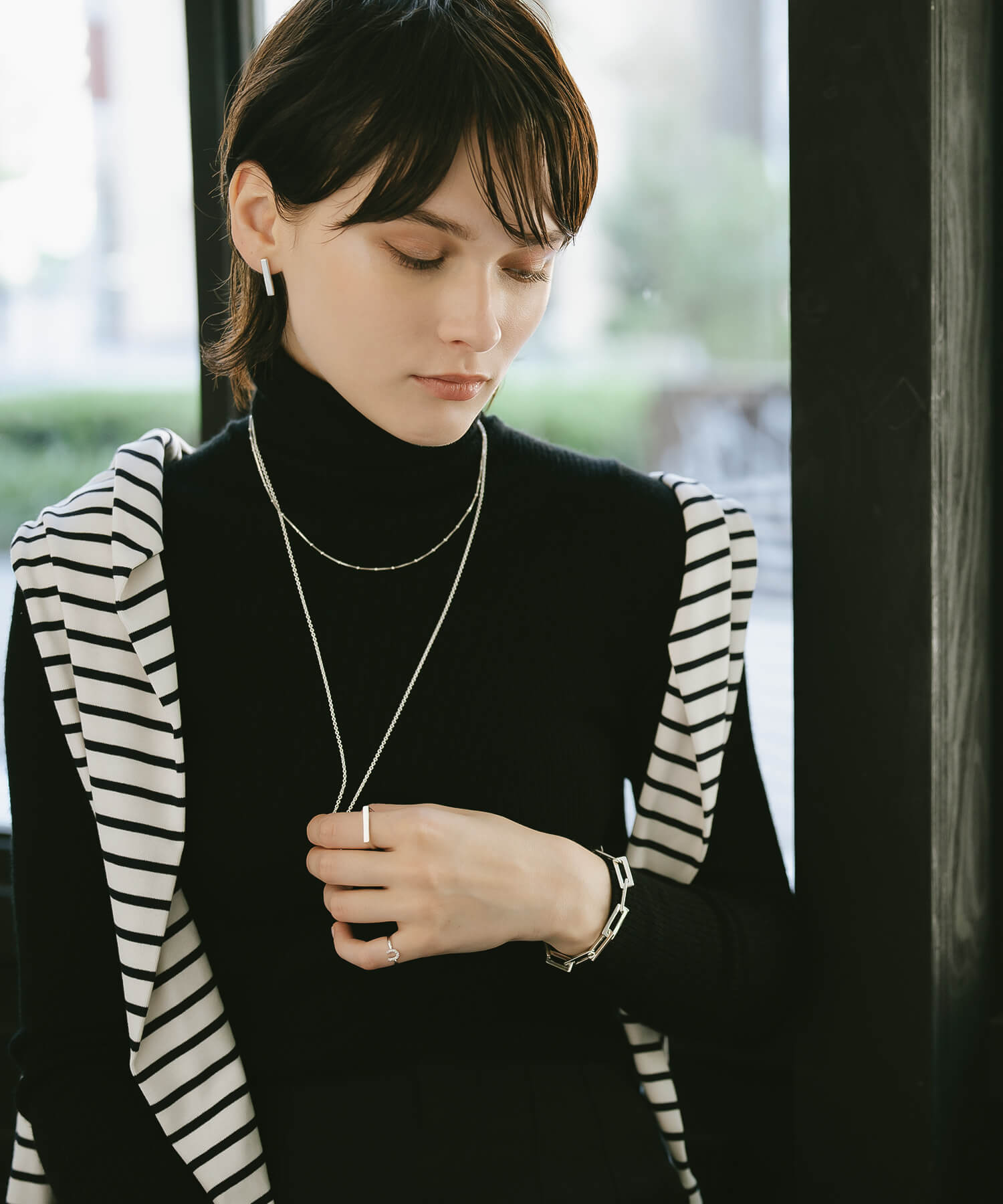 18K Gold Plated Sterling Silver Block Chain Bracelet | RECTANA