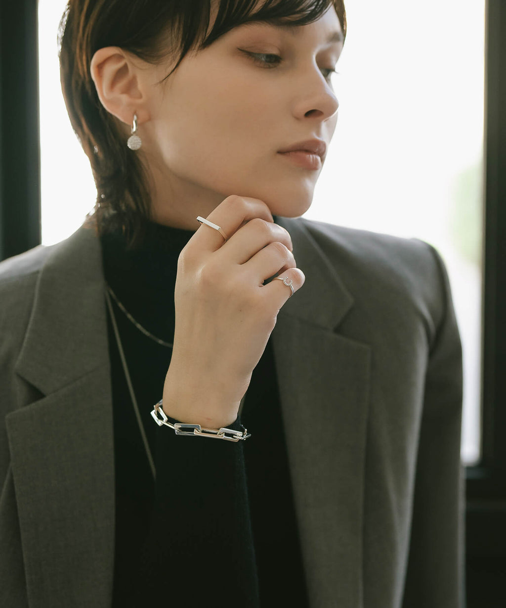 18K Gold Plated Sterling Silver Block Chain Bracelet | RECTANA