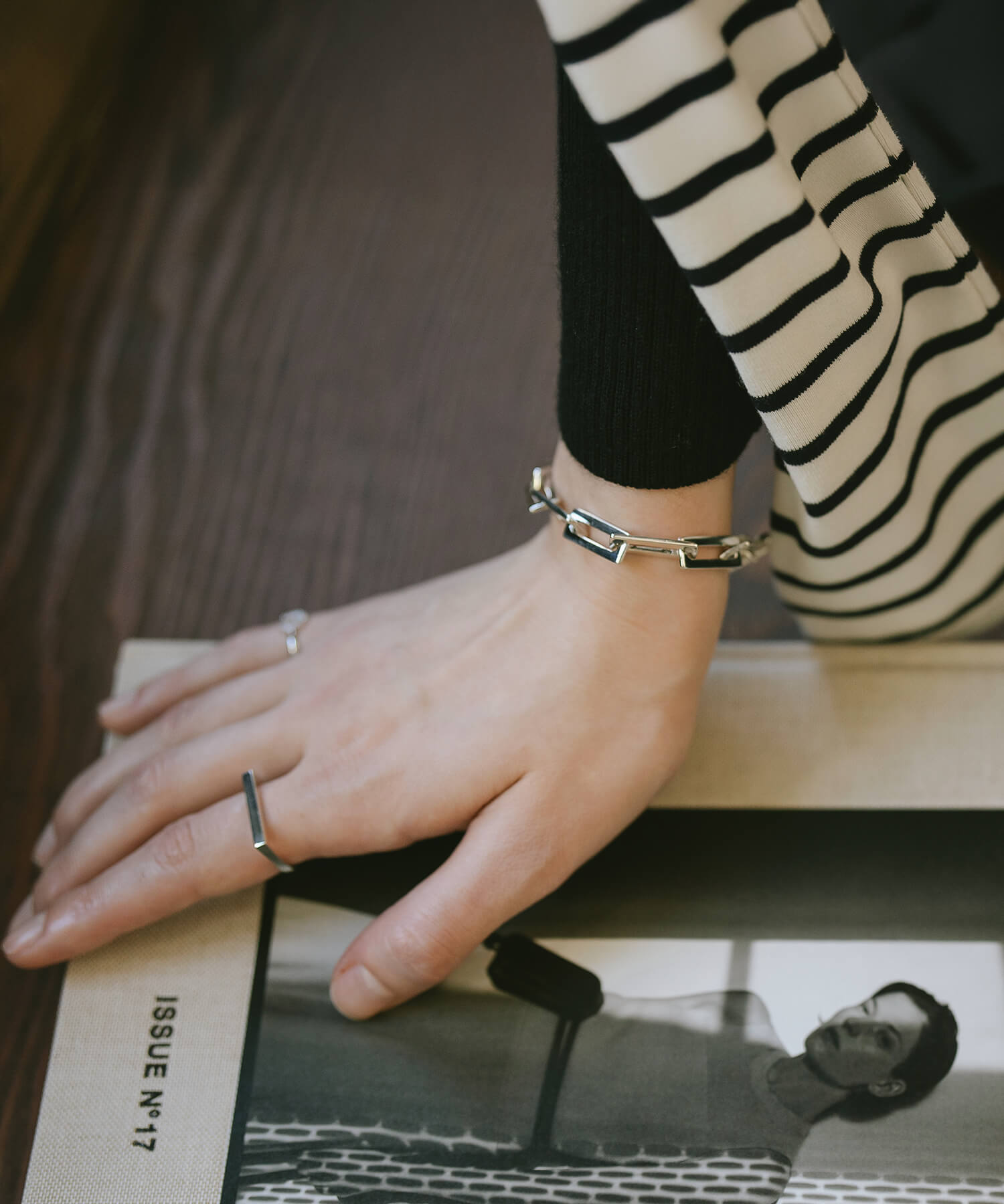 18K Gold Plated Sterling Silver Block Chain Bracelet | RECTANA