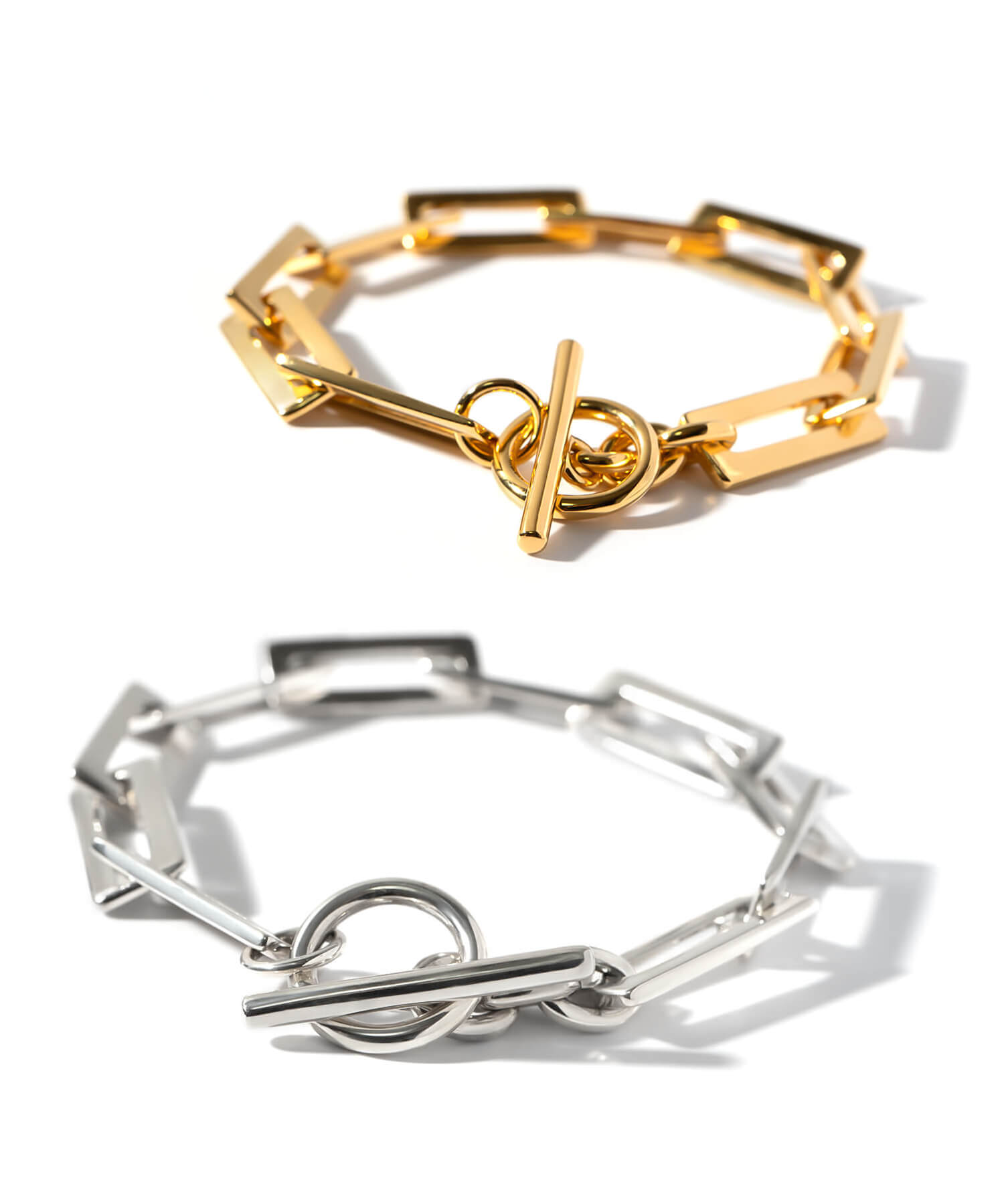 18K Gold Plated Sterling Silver Block Chain Bracelet | RECTANA