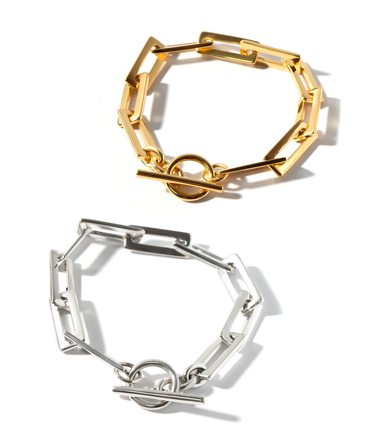 18K Gold Plated Sterling Silver Block Chain Bracelet | RECTANA