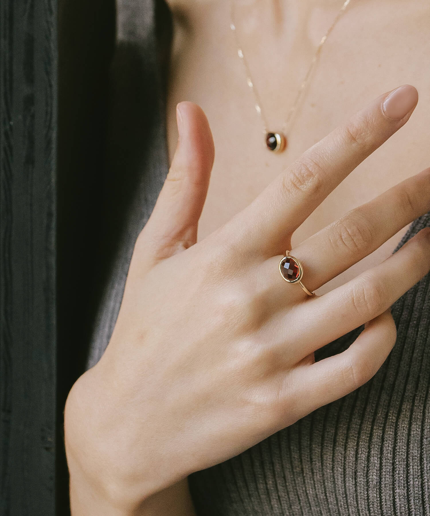 Checkerboard Cut Gemstone Ring | GLOA-ETT