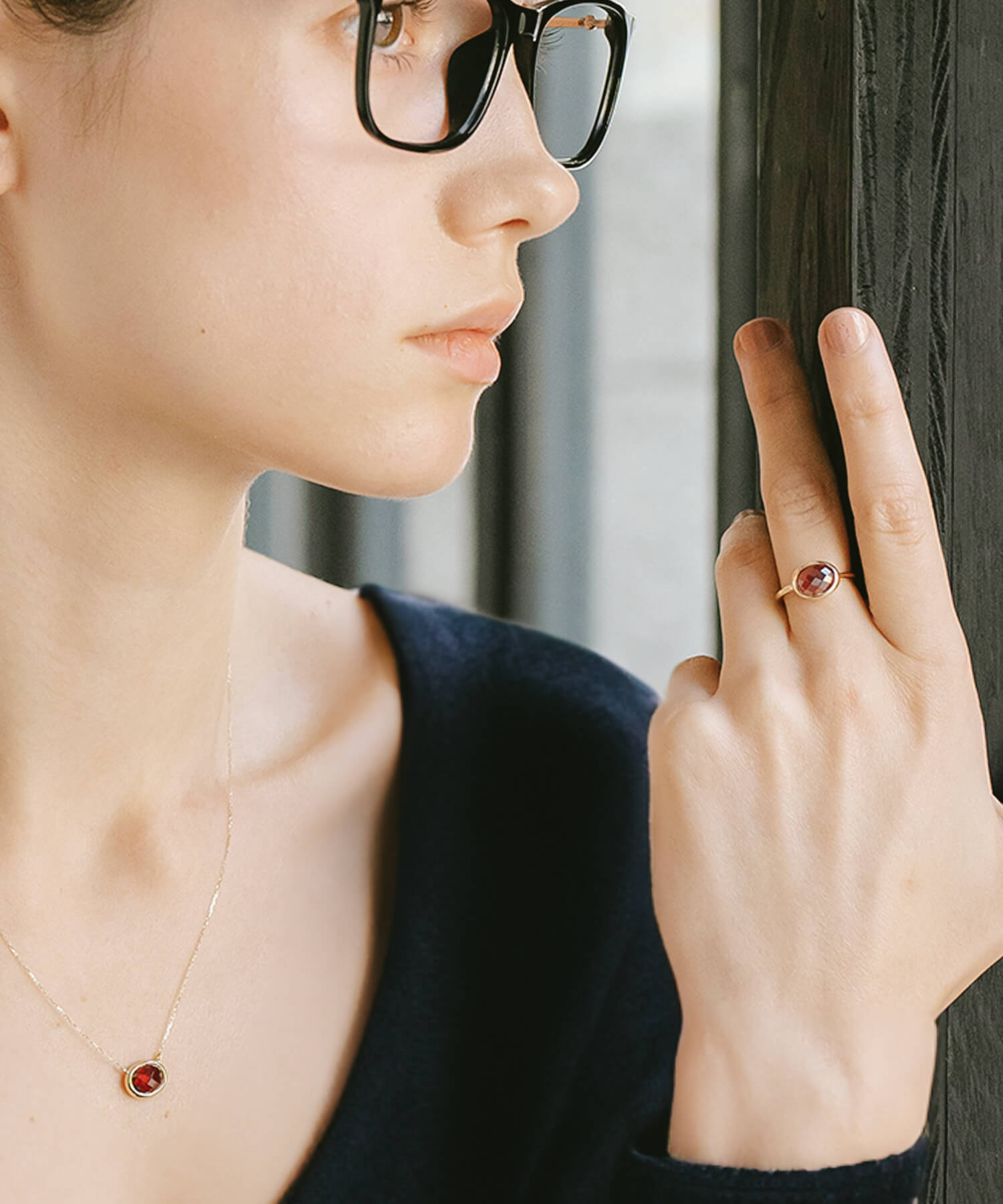 Checkerboard Cut Gemstone Ring | GLOA-ETT