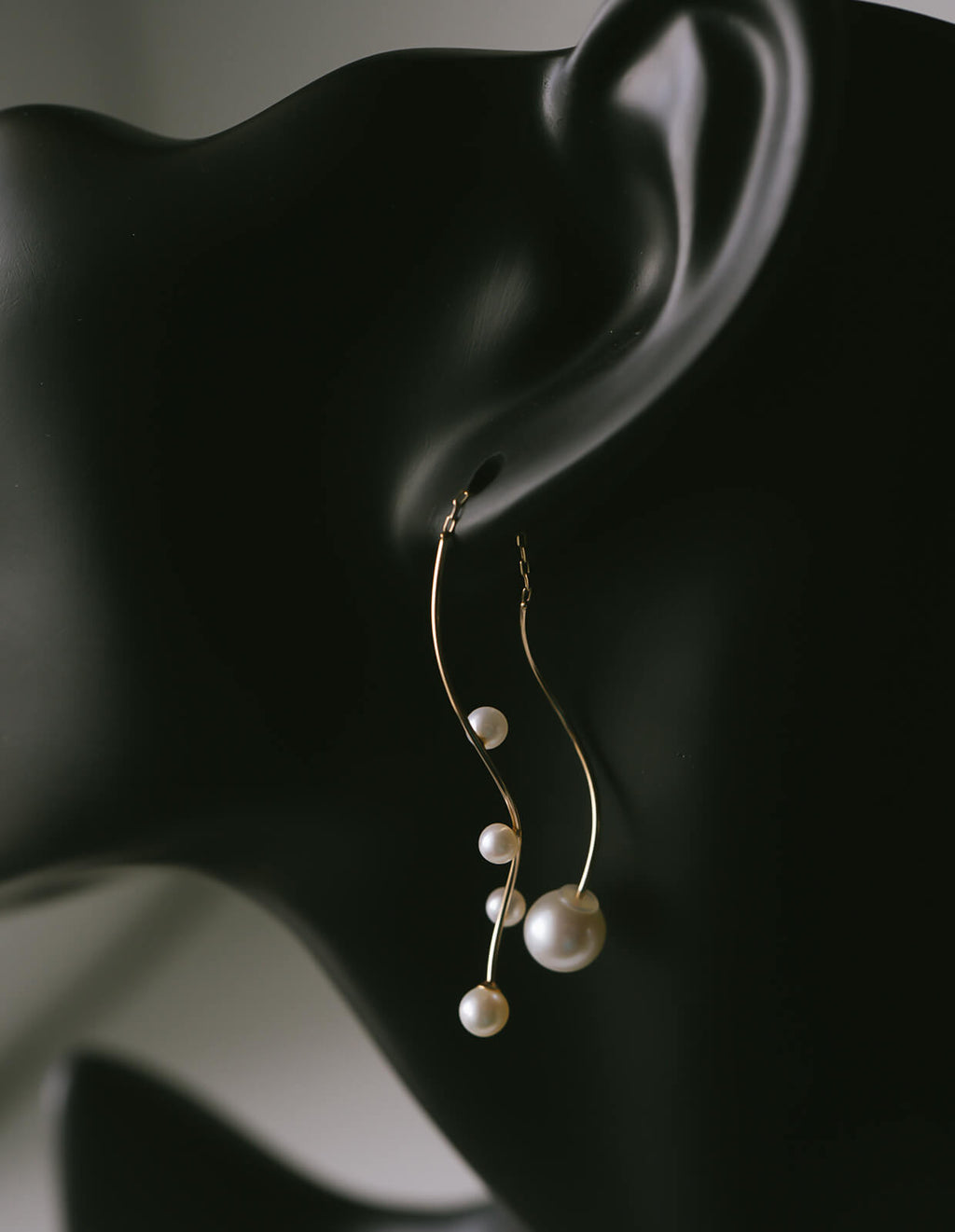 10K Gold Baby Pearl Long Earrings | RITVA
