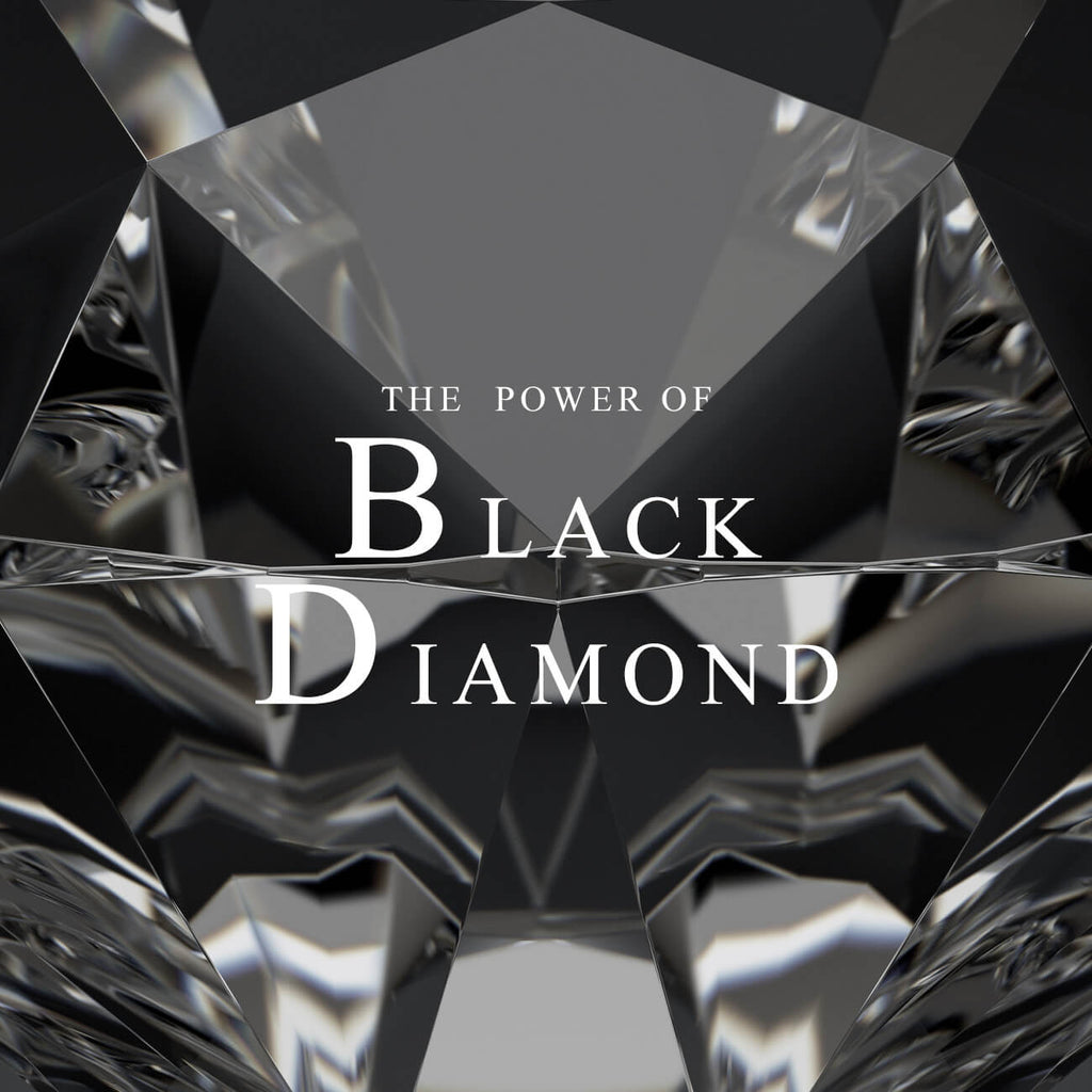 Black Diamond Platinum Studs Earrings | ROSA-NOTTE