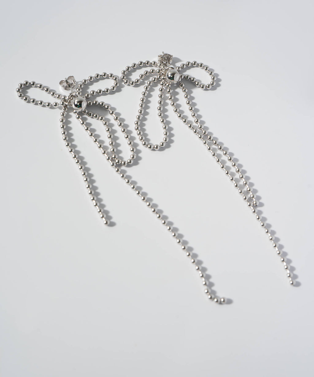 18K Gold Plated Sterling Silver Ball Chain Earrings | RUBAN