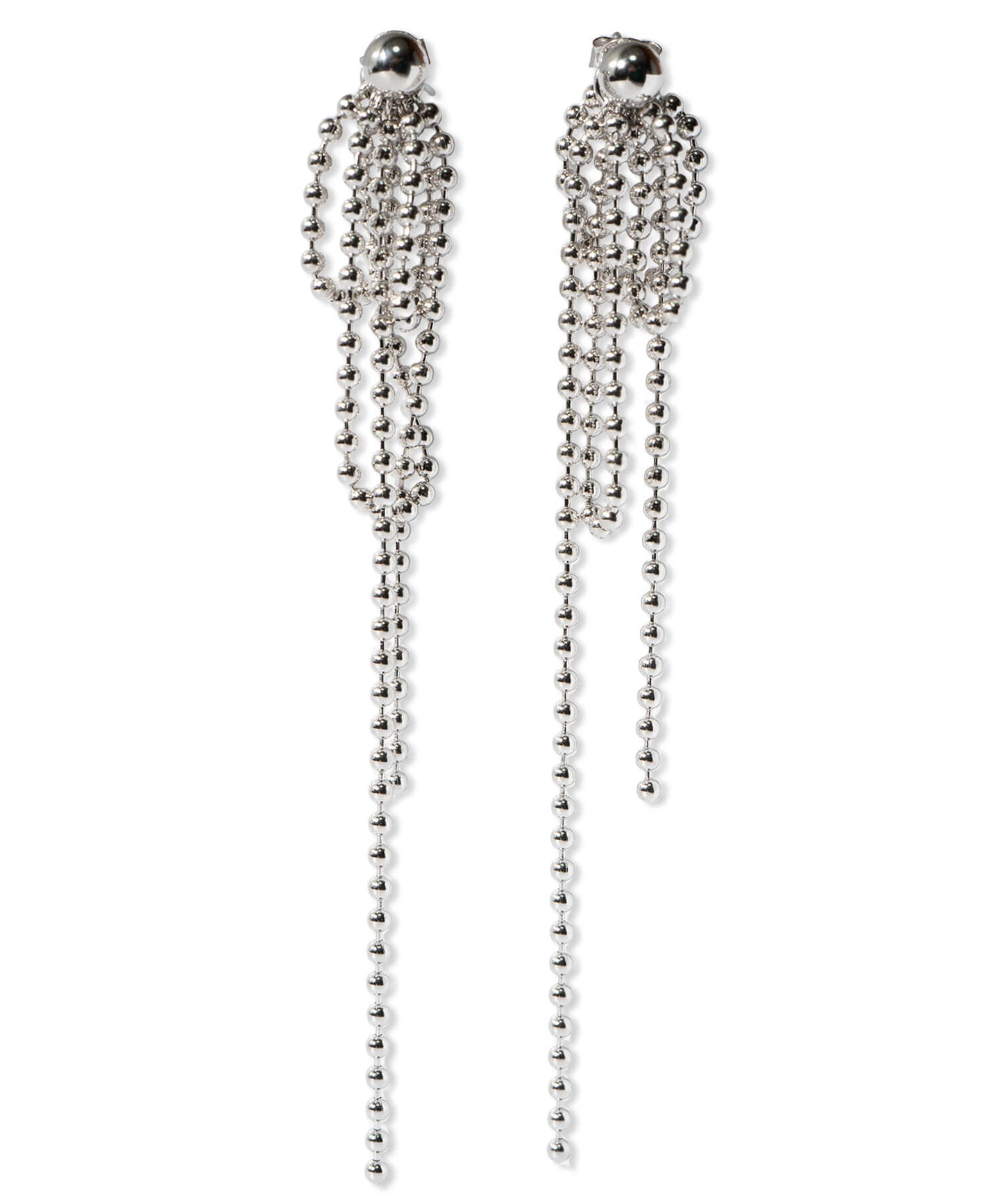 Silver925 Ball Chain Earrings | RUBAN PIERCE