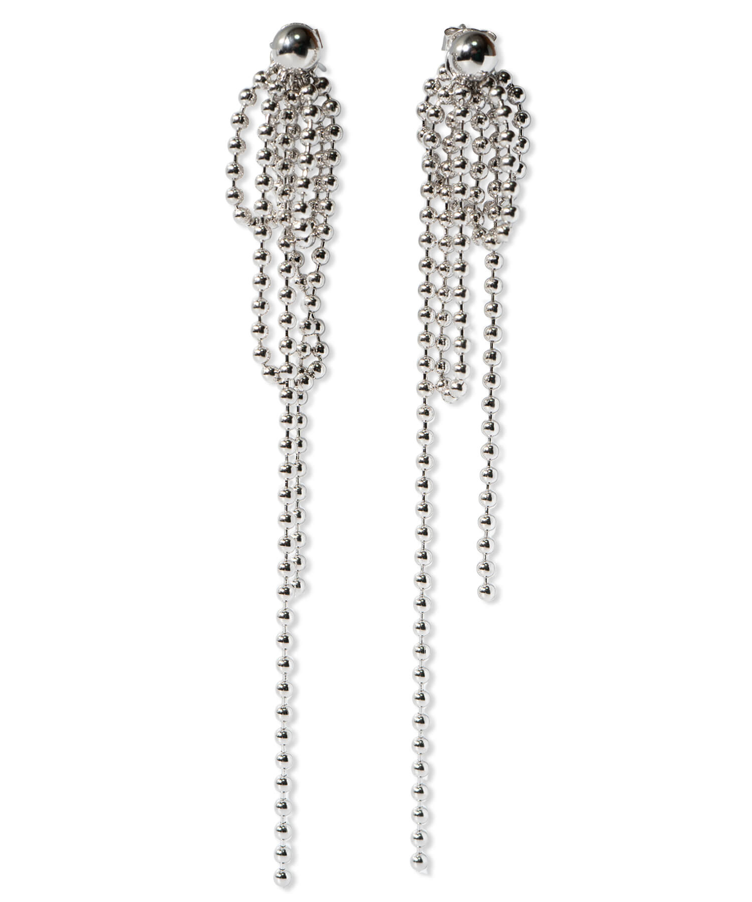 18K Gold Plated Sterling Silver Ball Chain Earrings | RUBAN