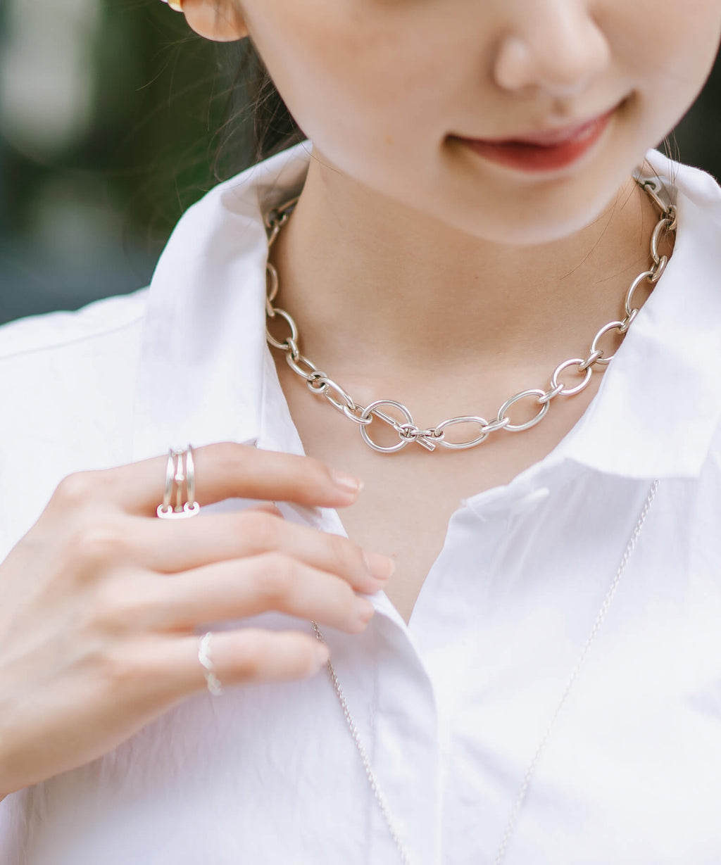 18K Gold Plated Sterling Silver Chunky Chain Choker | CARCHE