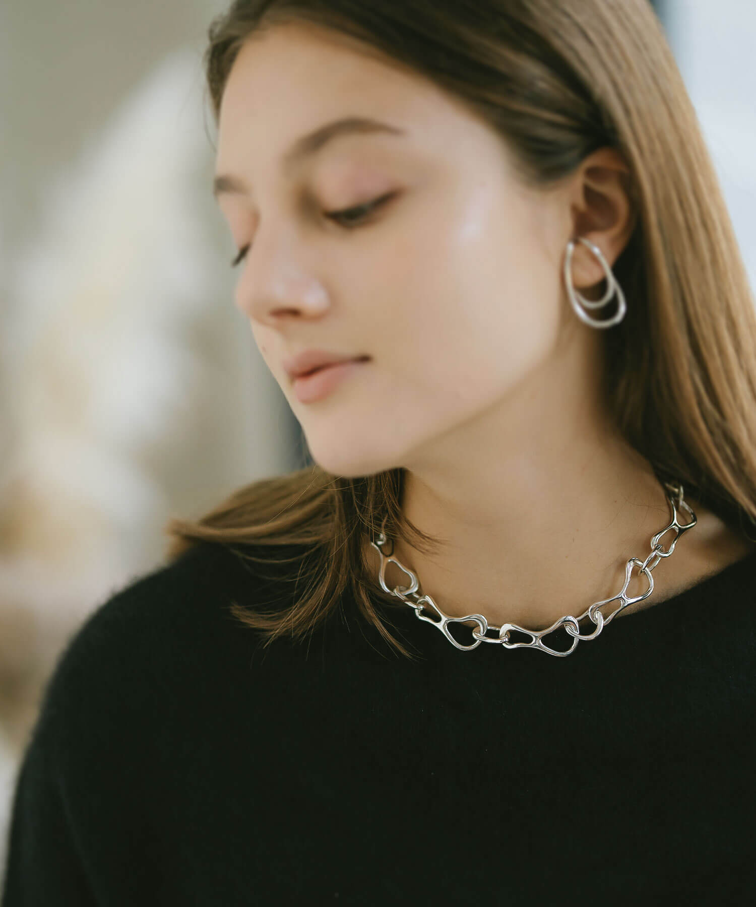 18K Gold Plated Sterling Silver Infinity Chain Necklace | PALLAS