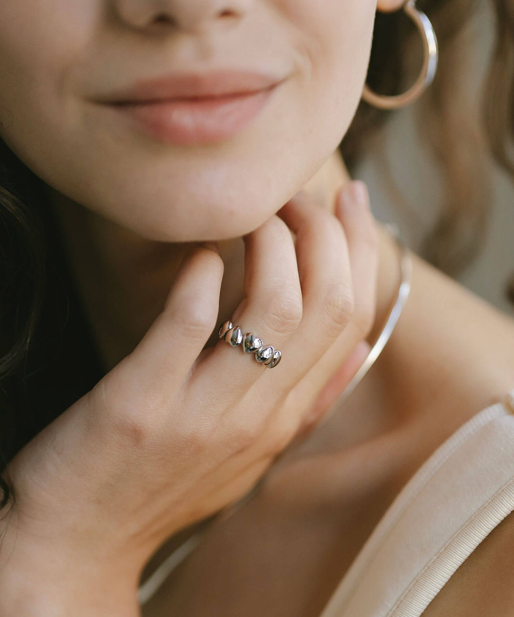 Plump Heart Link Ring | SYDAN-ALT