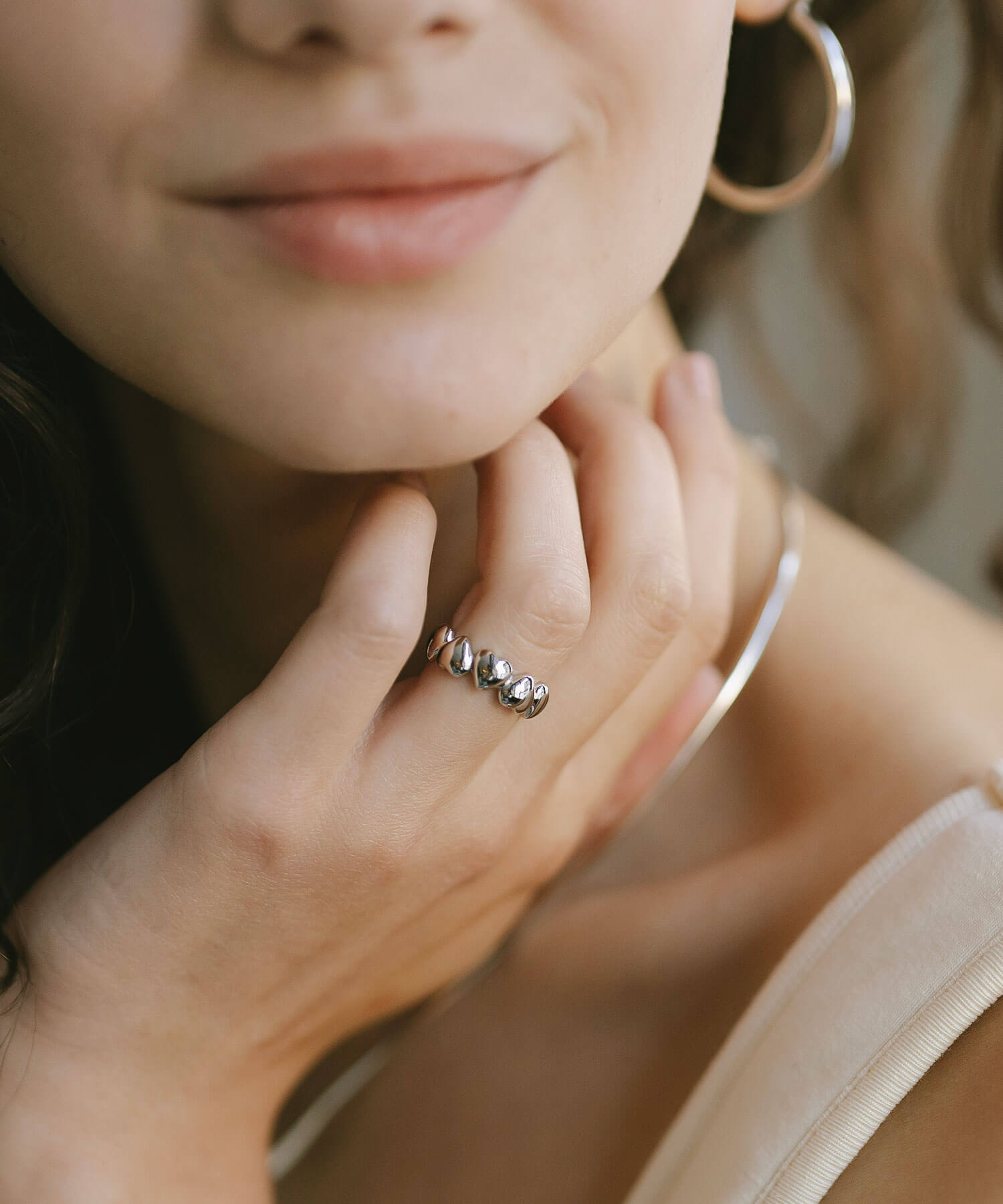 Plump Heart Link Ring | SYDAN-ALT
