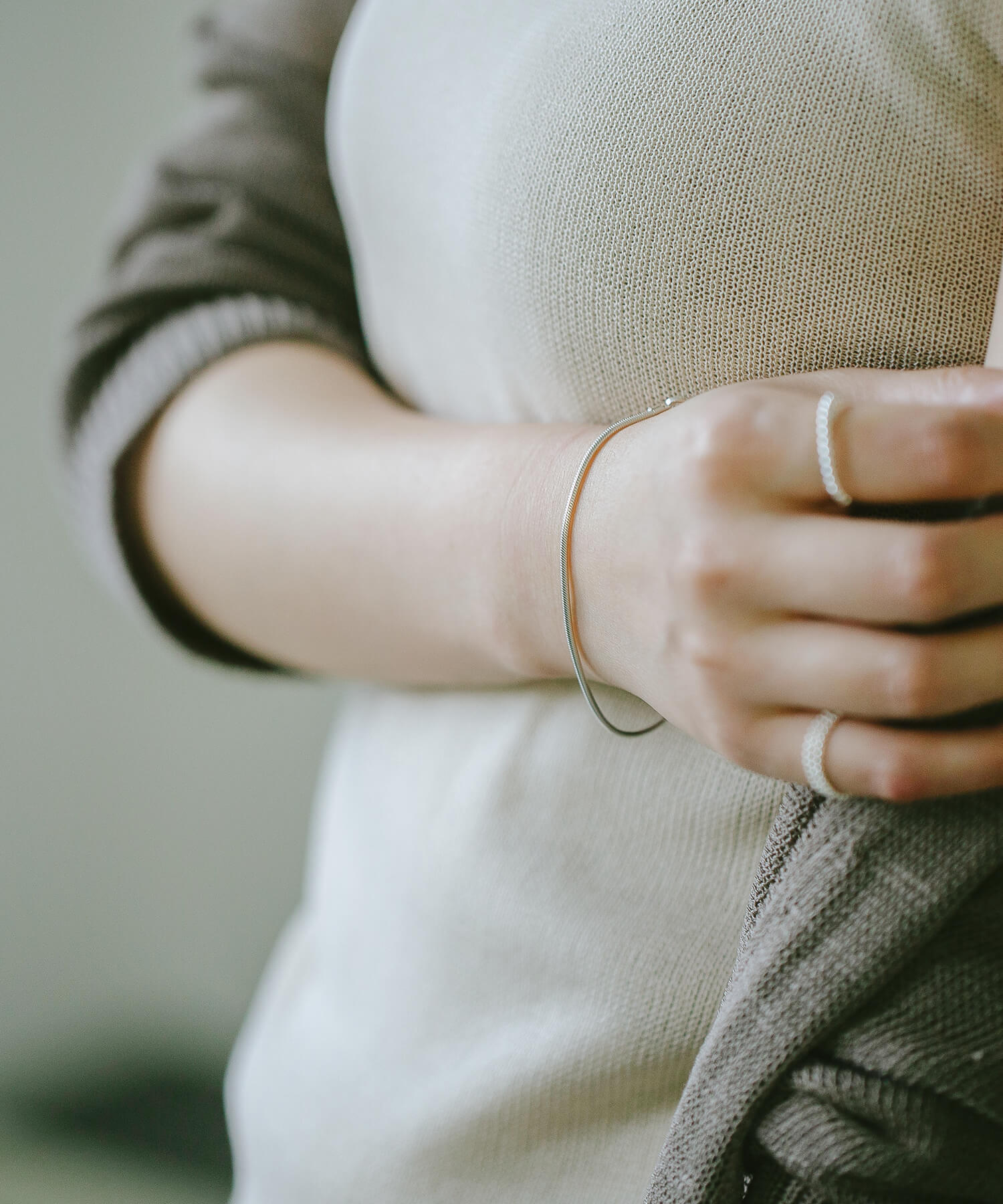 18K Gold Plated Sterling Silver Snake Chain Bracelet | VENEC-BR