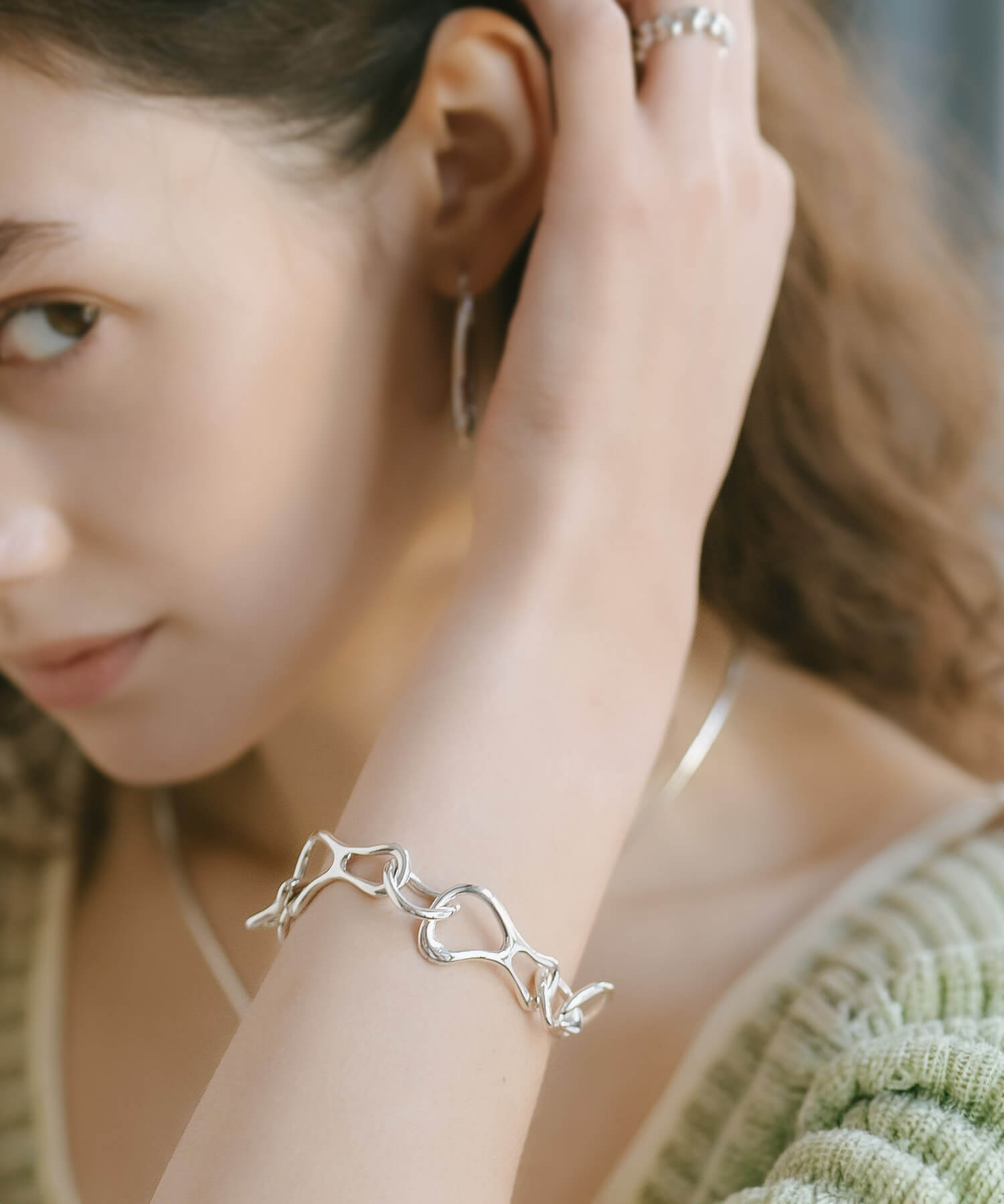 18K Gold Plated Sterling Silver Infinity Chain Bracelet | PALLAS