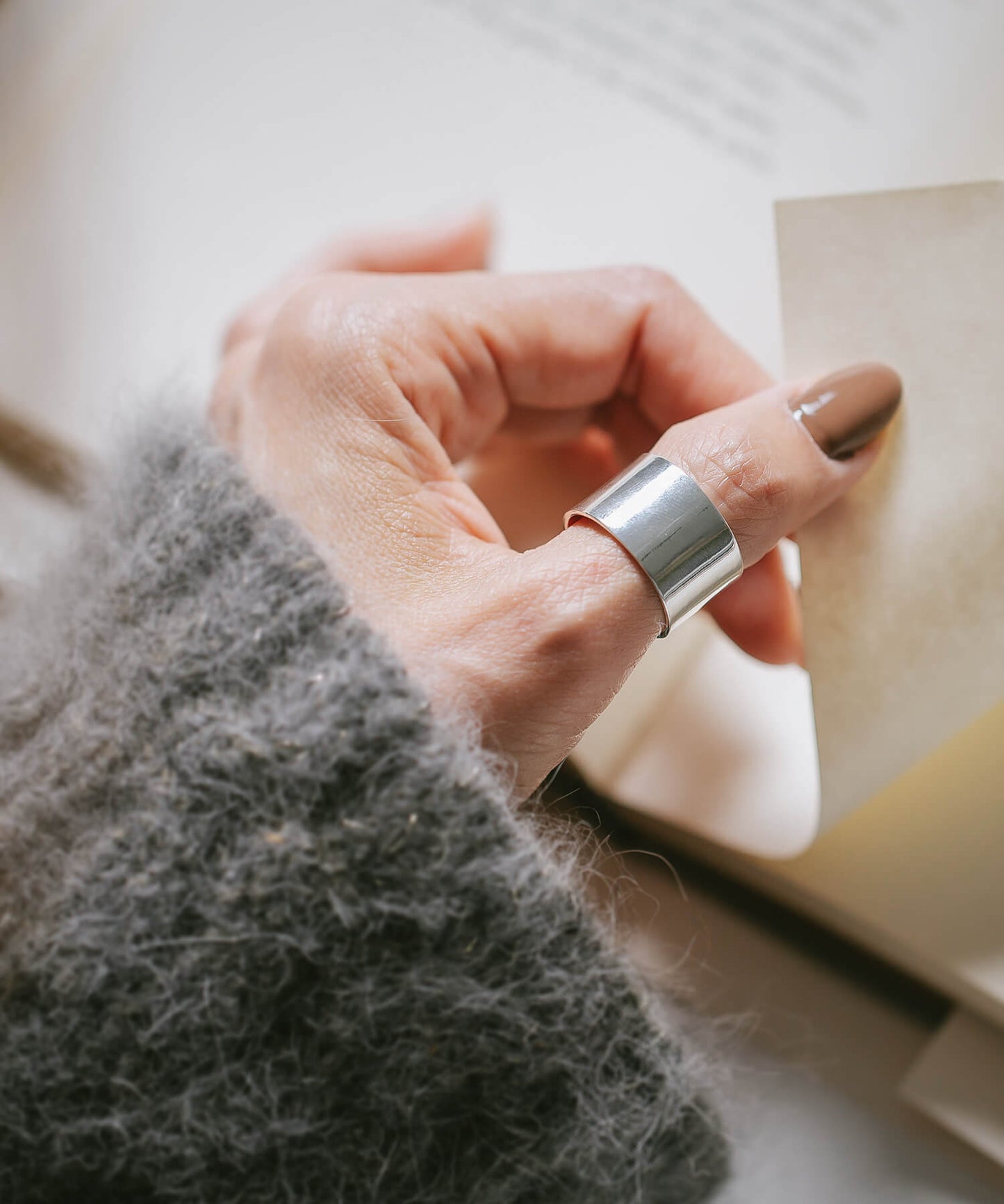 Silver925 Wide Tube Ring | TORONC SHINY