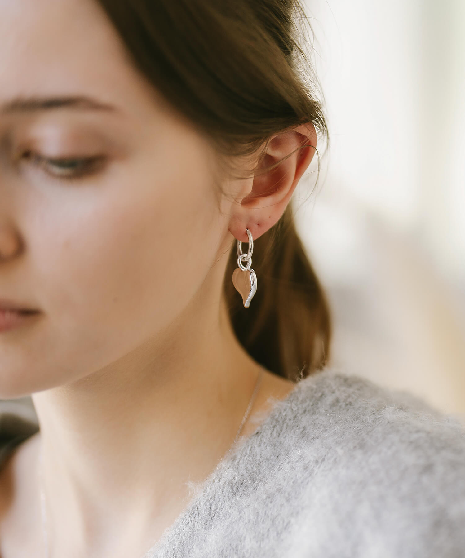 Plump Heart Hoop Earrings | MELLOW HEART
