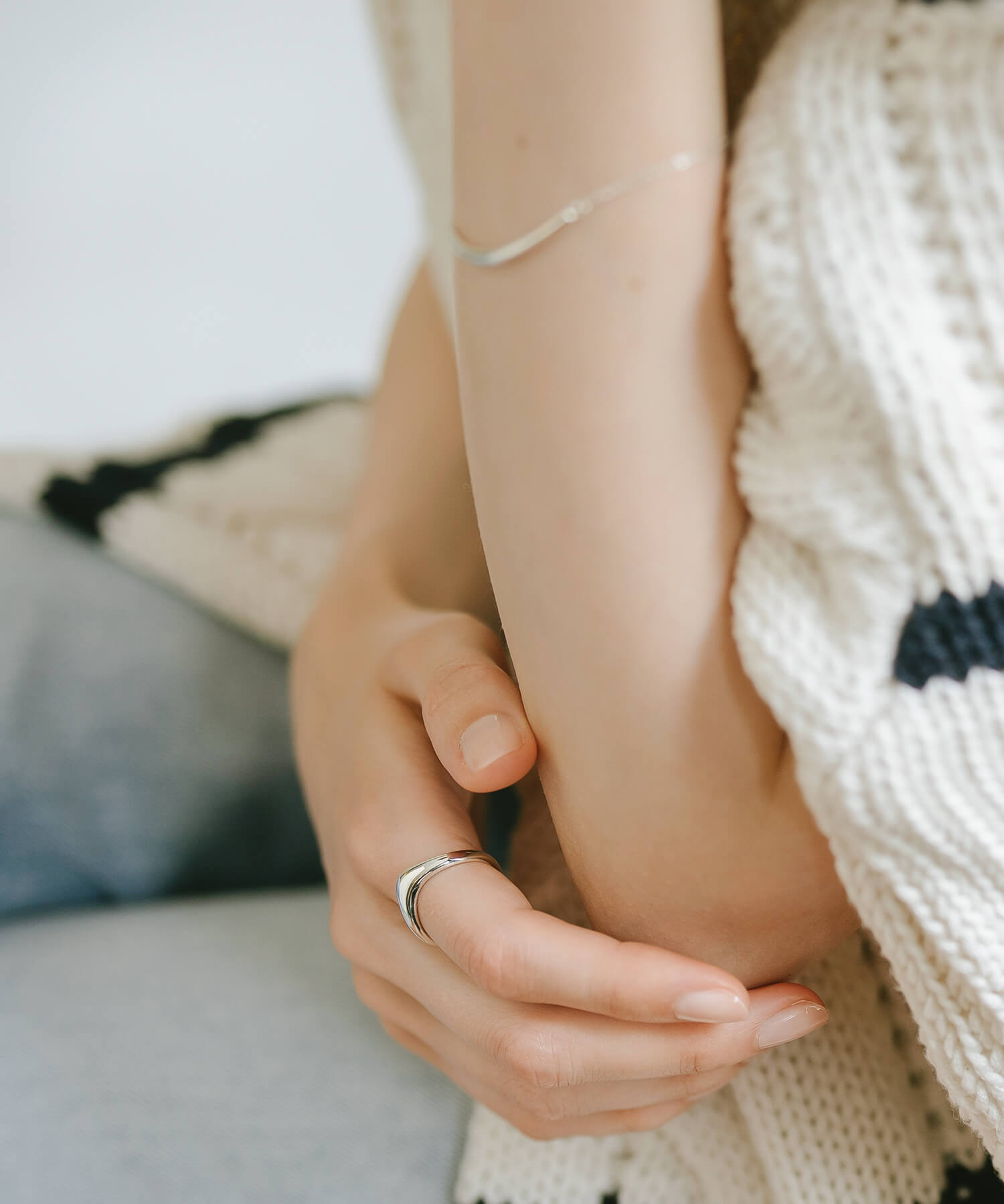 18K Gold Plated Sterling Silver Plump Wedge Ring | NERO SILVER WEDGE