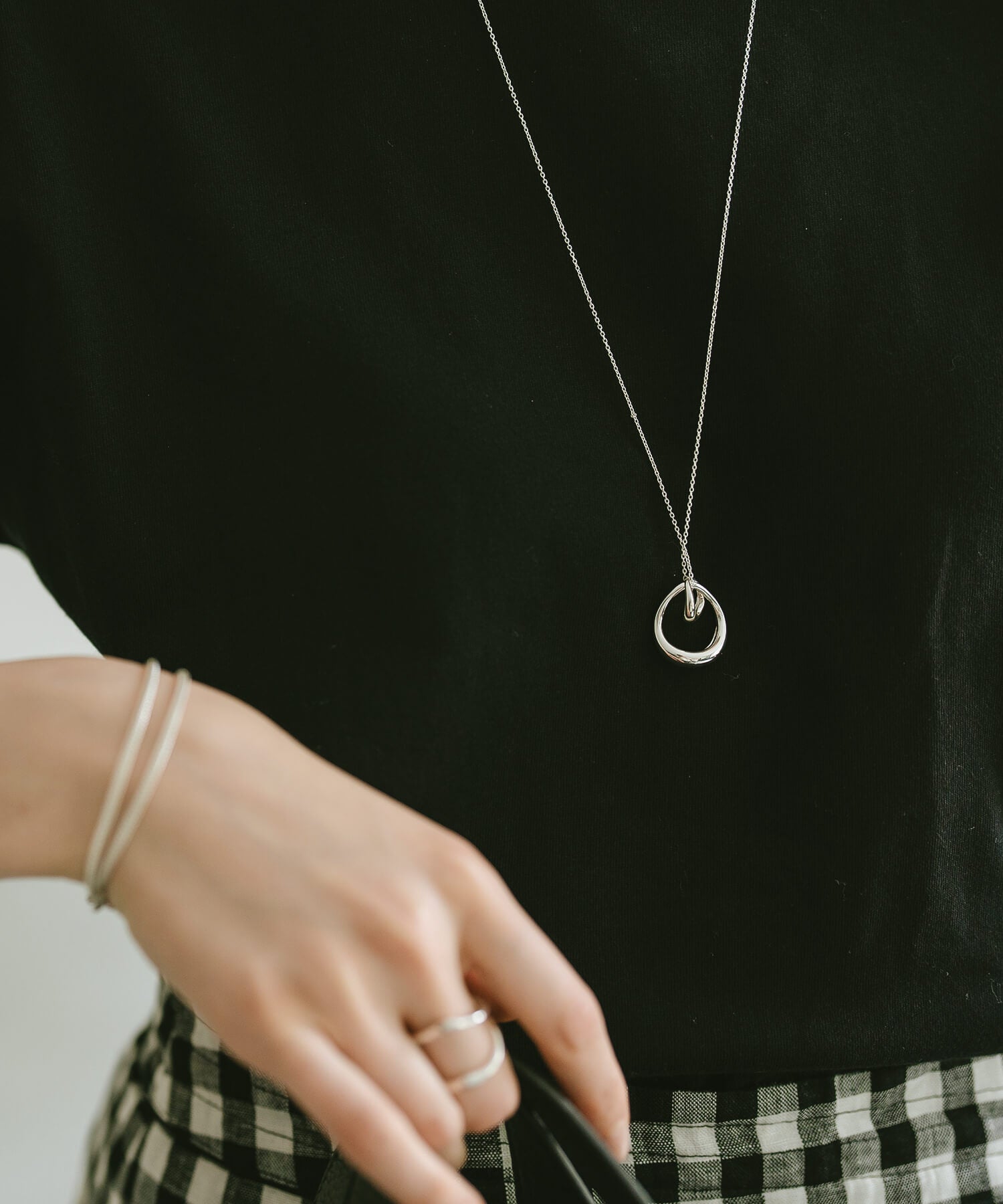 18K Gold Plated Sterling Silver Oval Long Necklace | ORIFAR