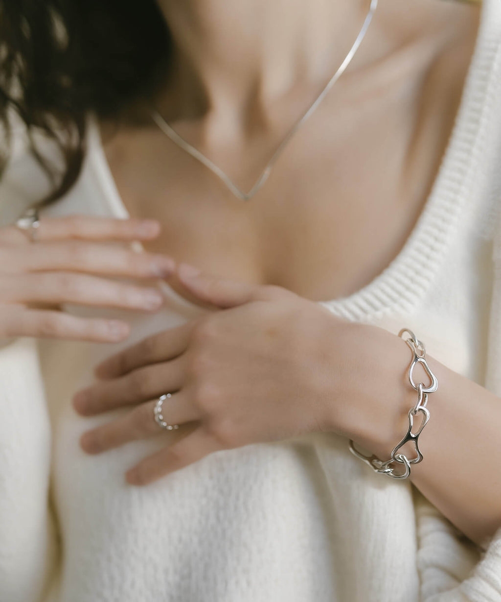 18K Gold Plated Sterling Silver Infinity Chain Bracelet | PALLAS
