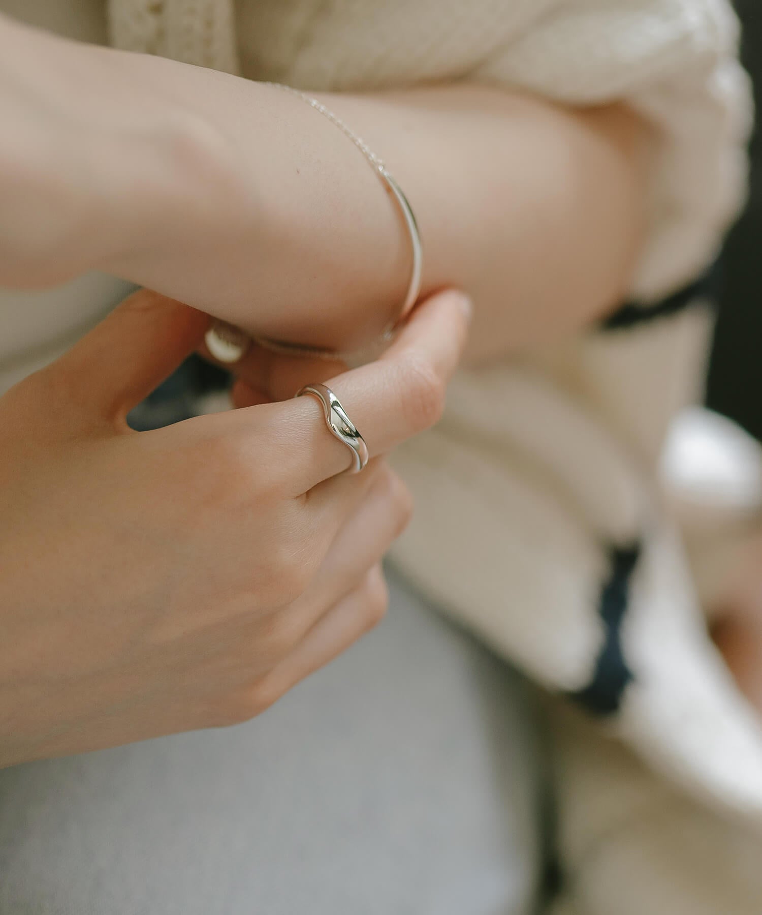 18K Gold Plated Sterling Silver Plump Wedge Ring | NERO SILVER WEDGE