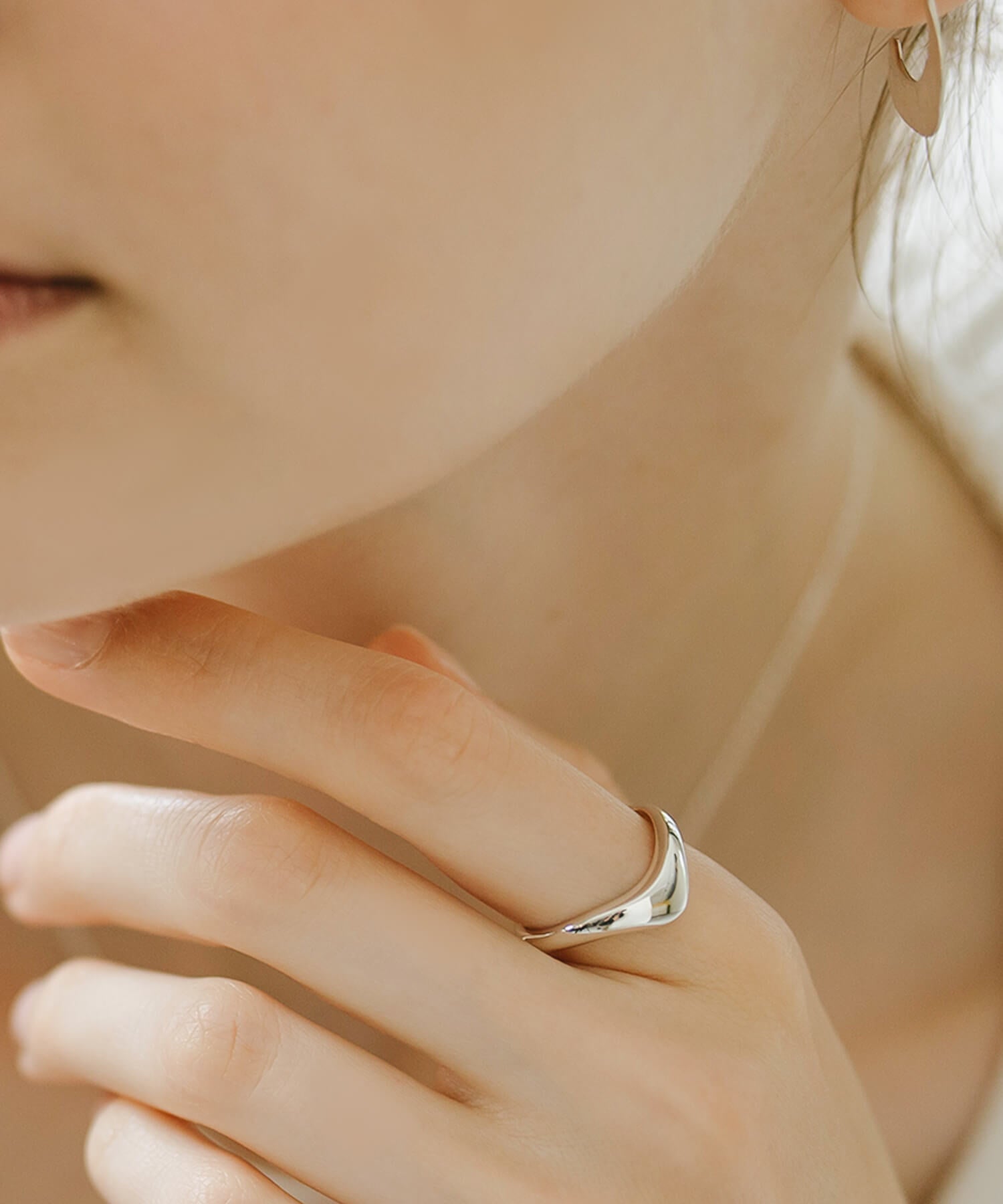 18K Gold Plated Sterling Silver Plump Wedge Ring | NERO SILVER WEDGE