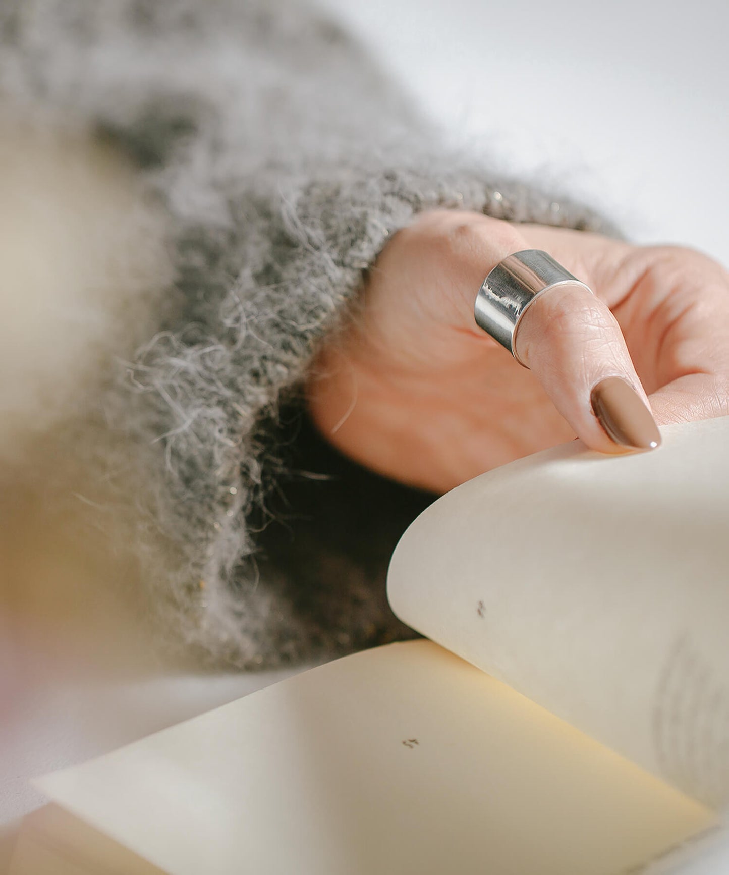 Silver925 Wide Tube Ring | TORONC SHINY