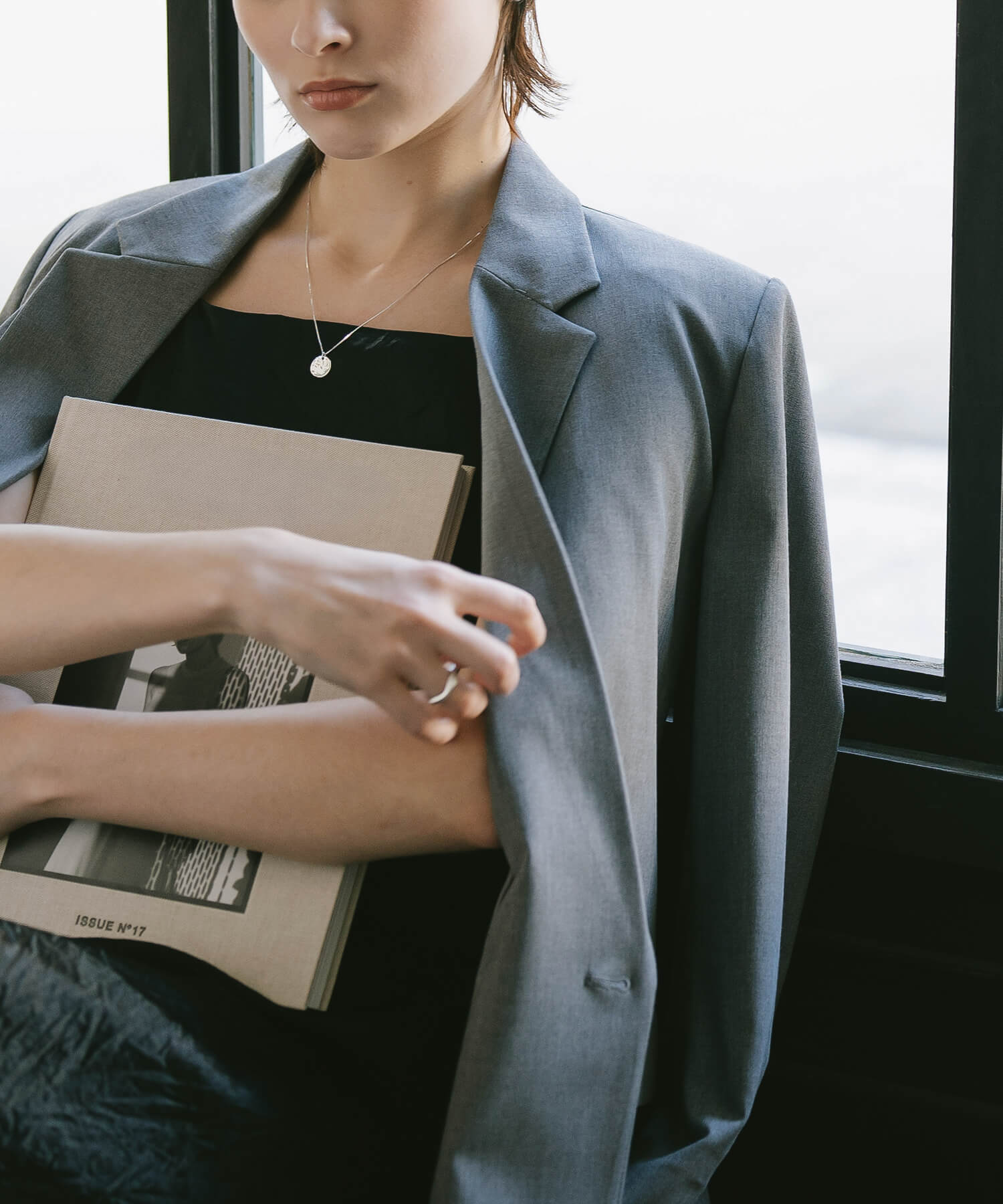 18K Gold Plated Sterling Silver Ripple Coin Necklace | NOVAC