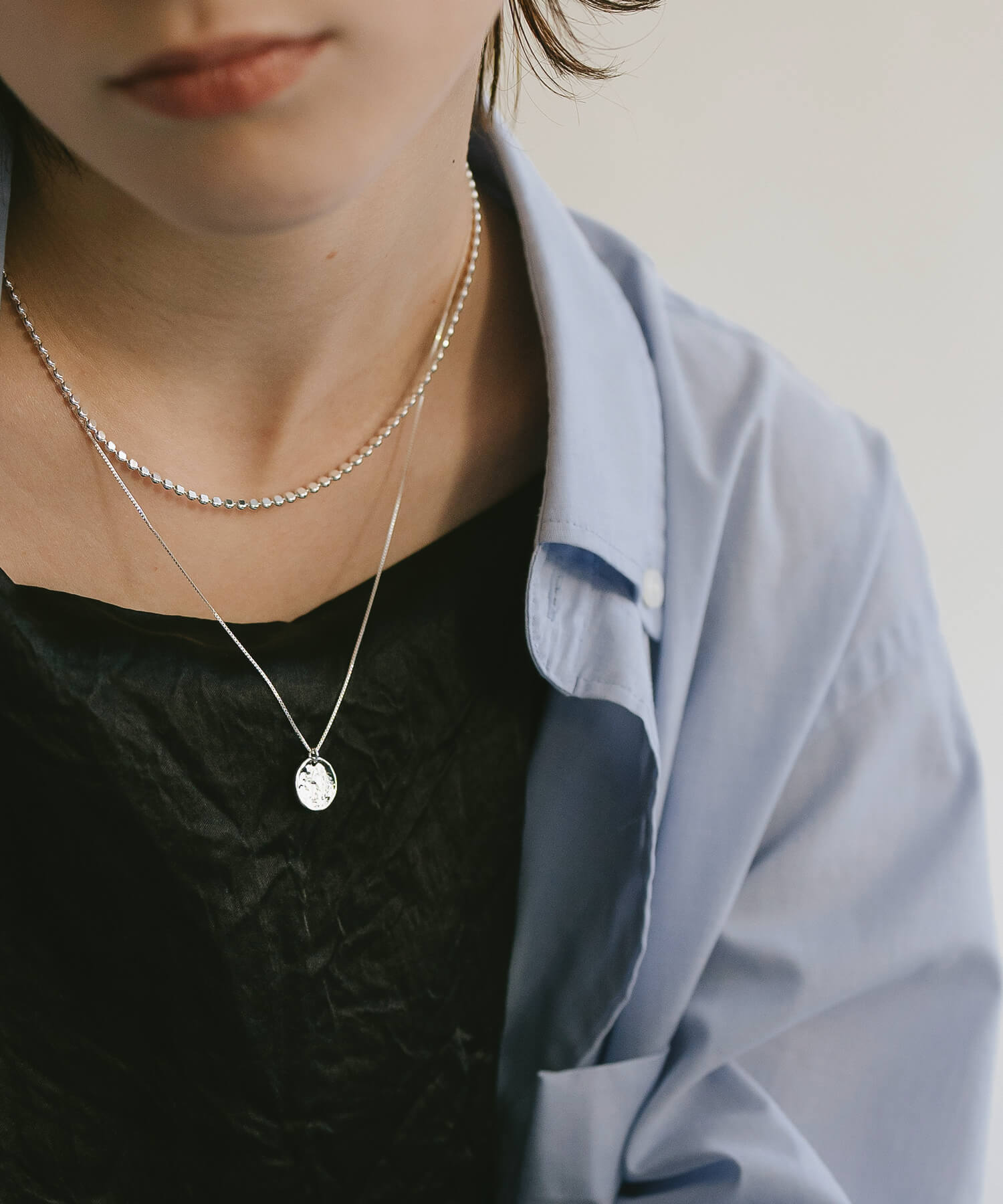 18K Gold Plated Sterling Silver Ripple Coin Necklace | NOVAC