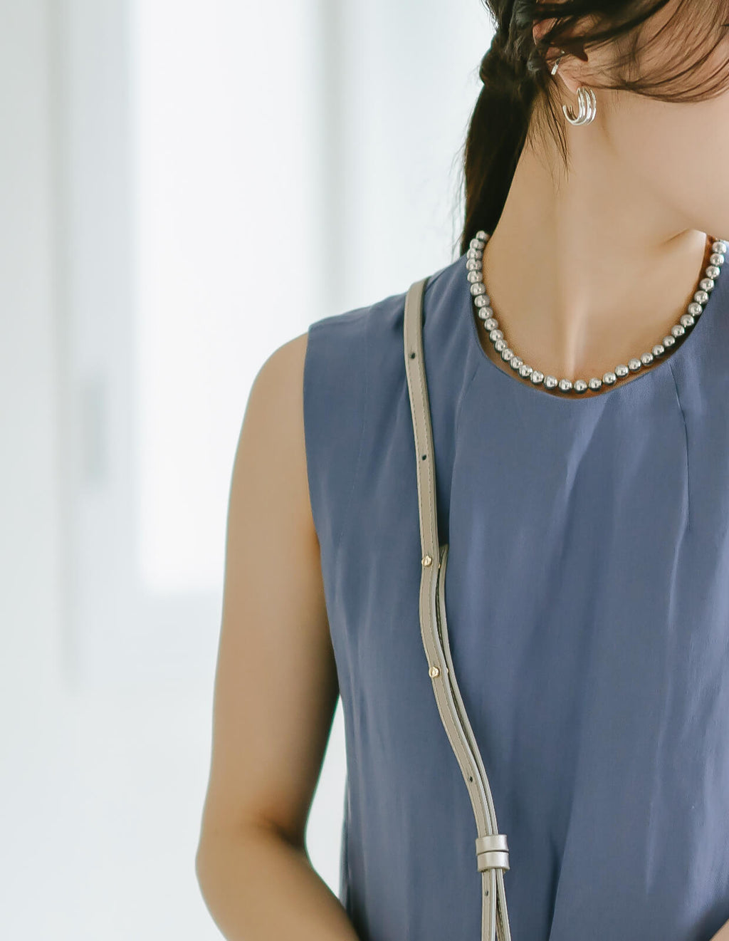925 Sterling Silver Ball Chain Necklace | PALMYLA SHORT