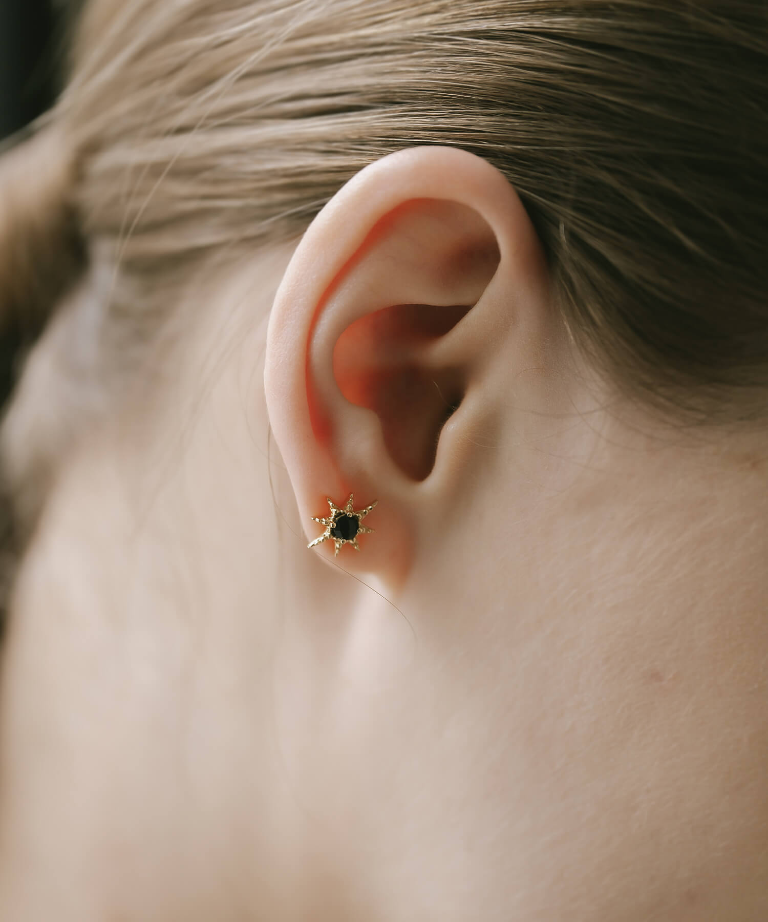 18K Gold Plated Sterling Silver Starburst Elegance Earrings | SOLARIA