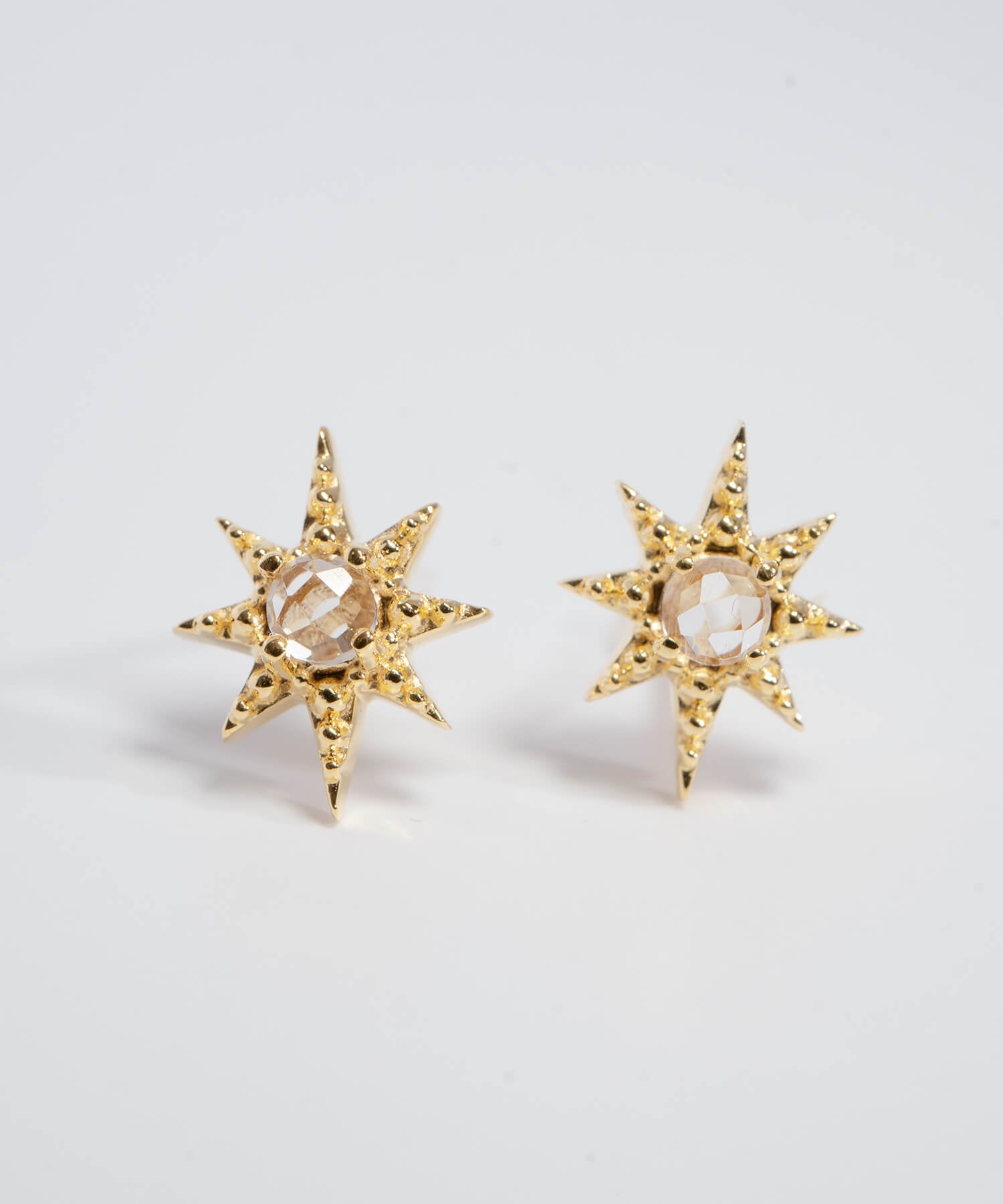18K Gold Plated Sterling Silver Starburst Elegance Earrings | SOLARIA